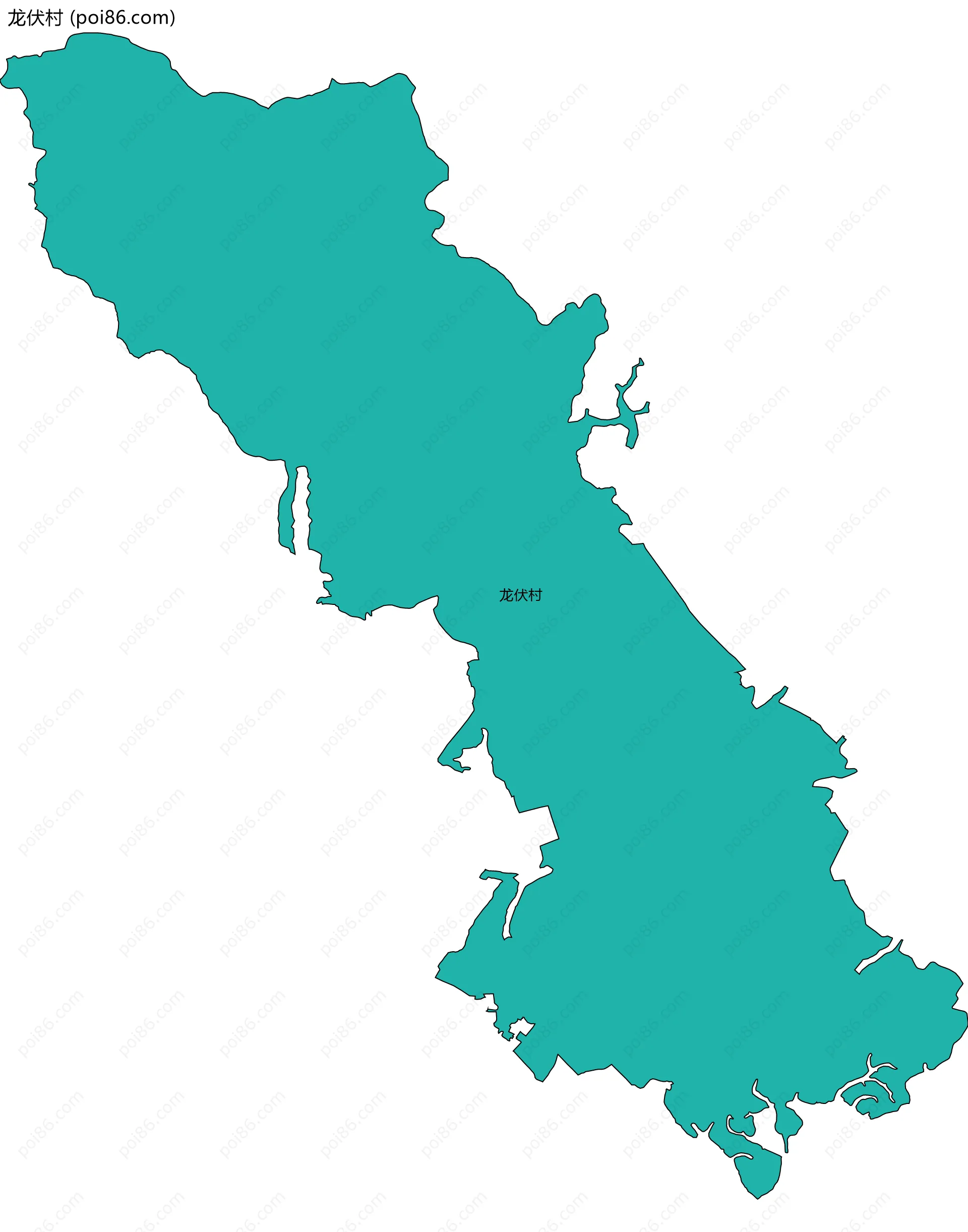 龙伏村边界地图