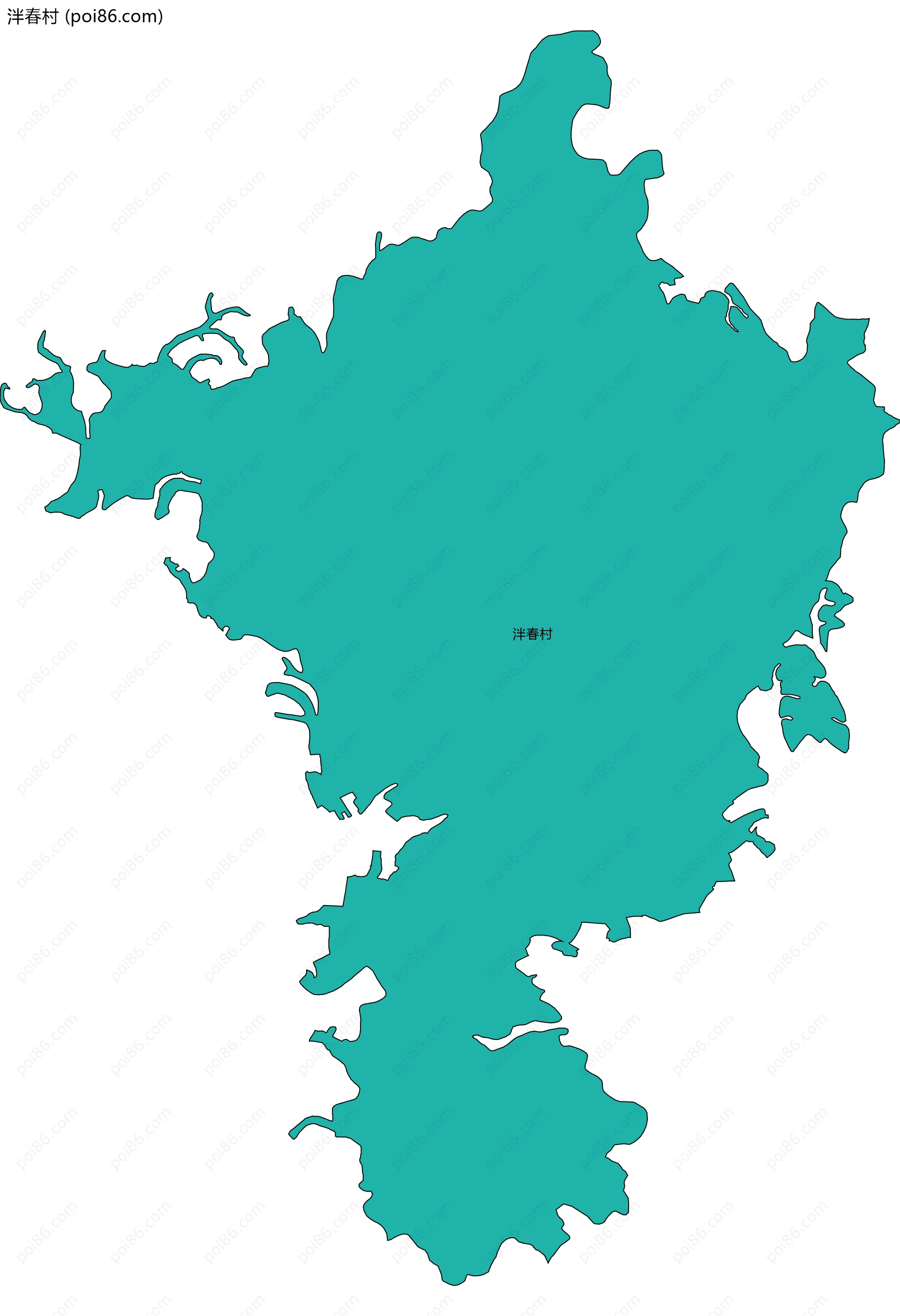 泮春村边界地图