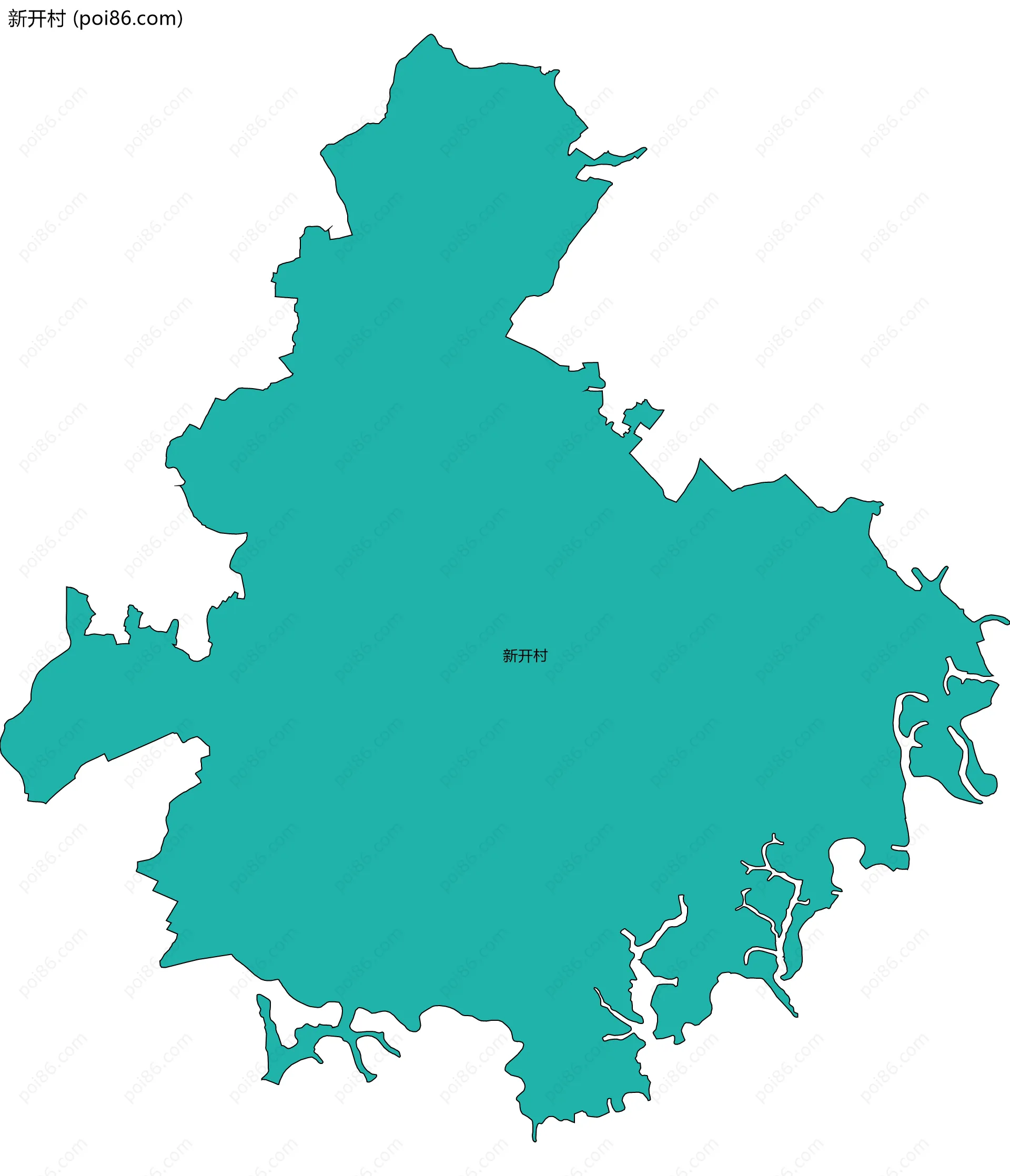 新开村边界地图