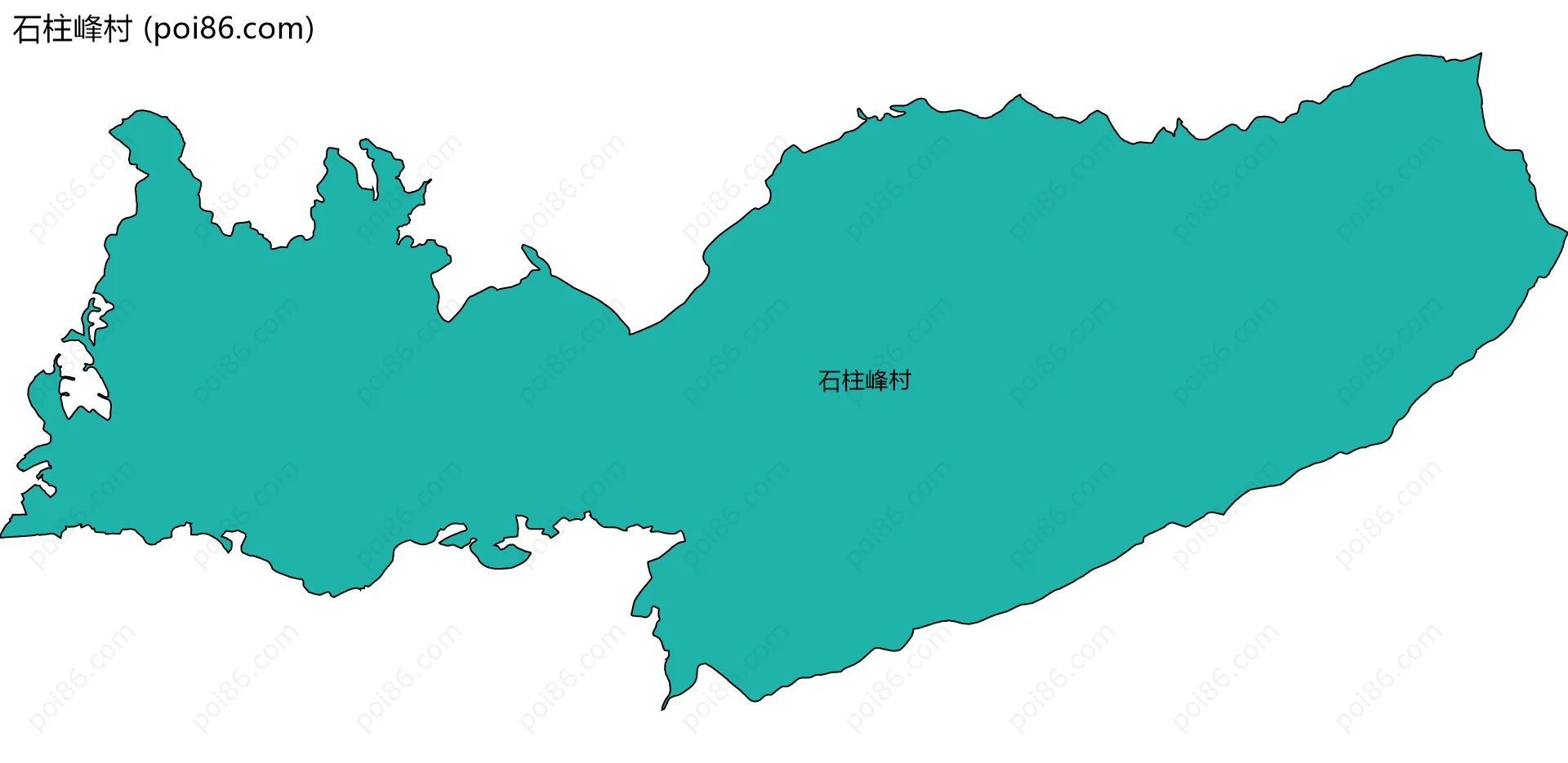 石柱峰村边界地图