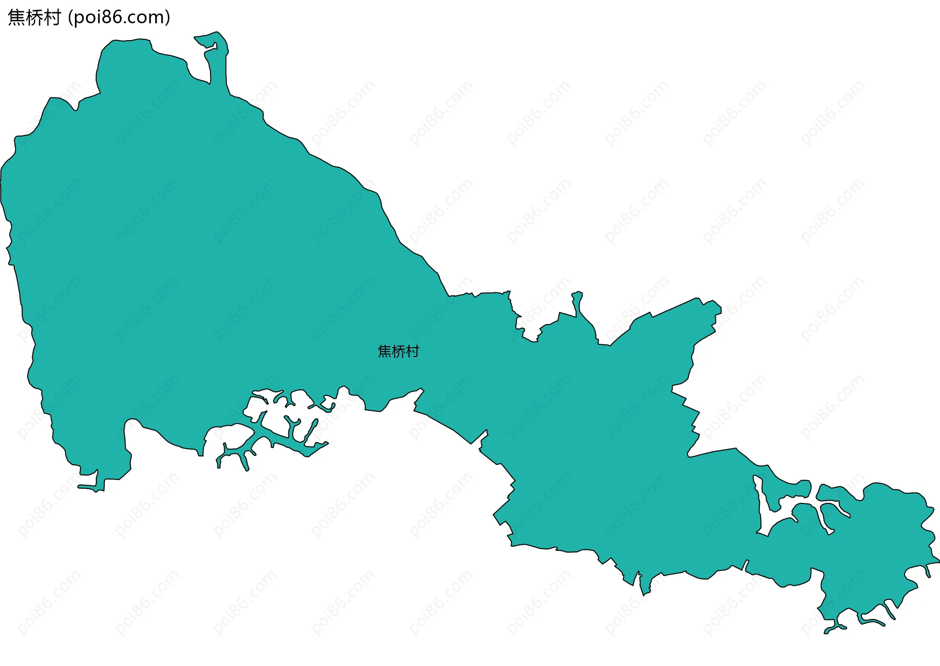 焦桥村边界地图