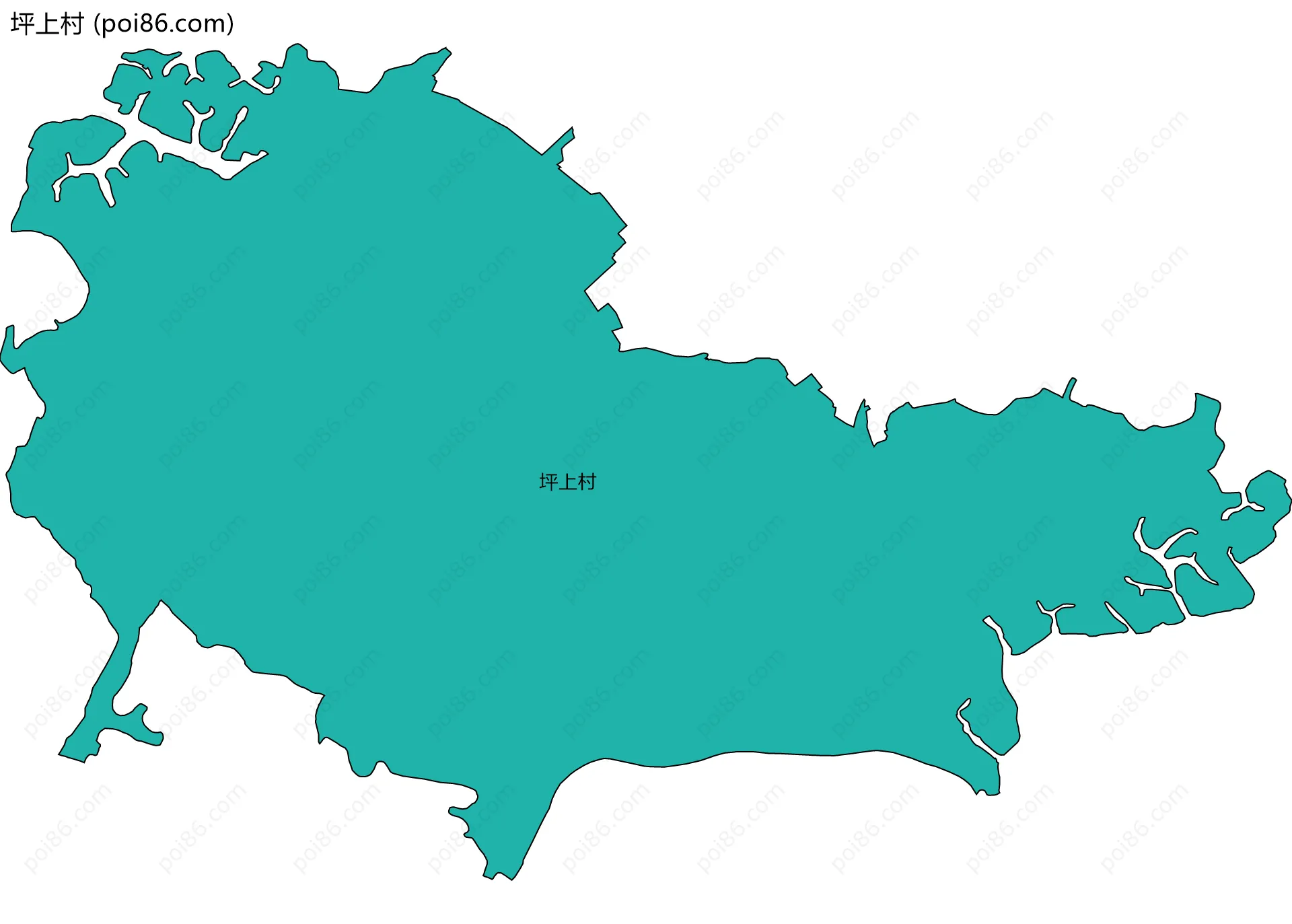 坪上村边界地图