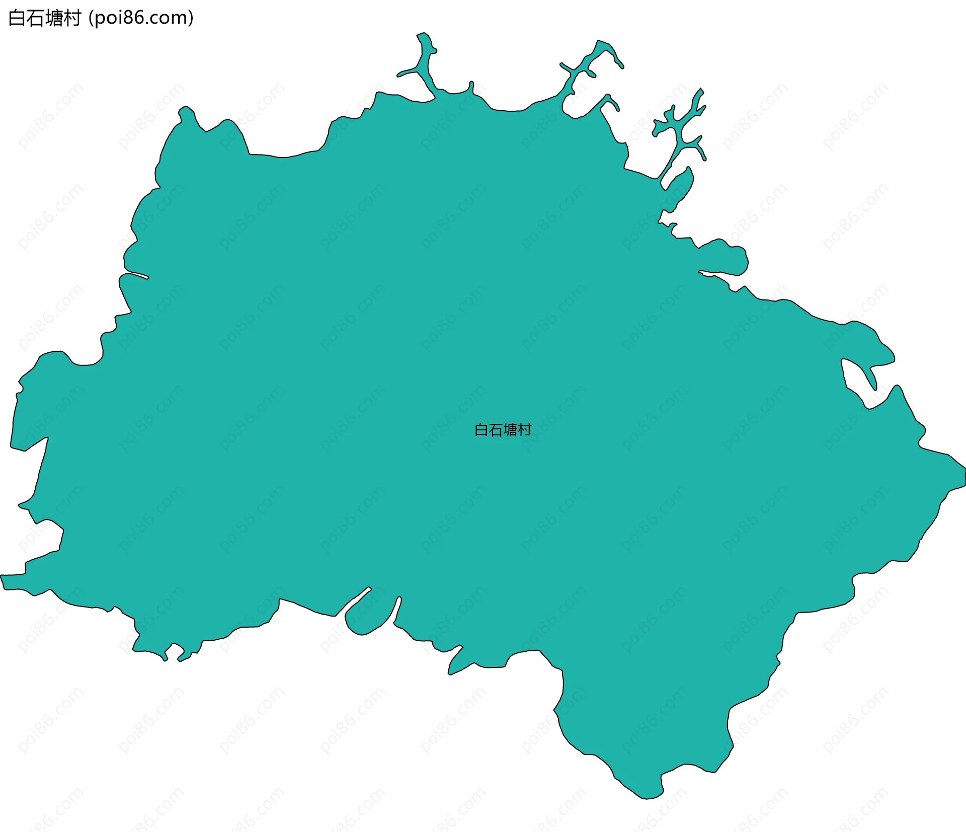 白石塘村边界地图