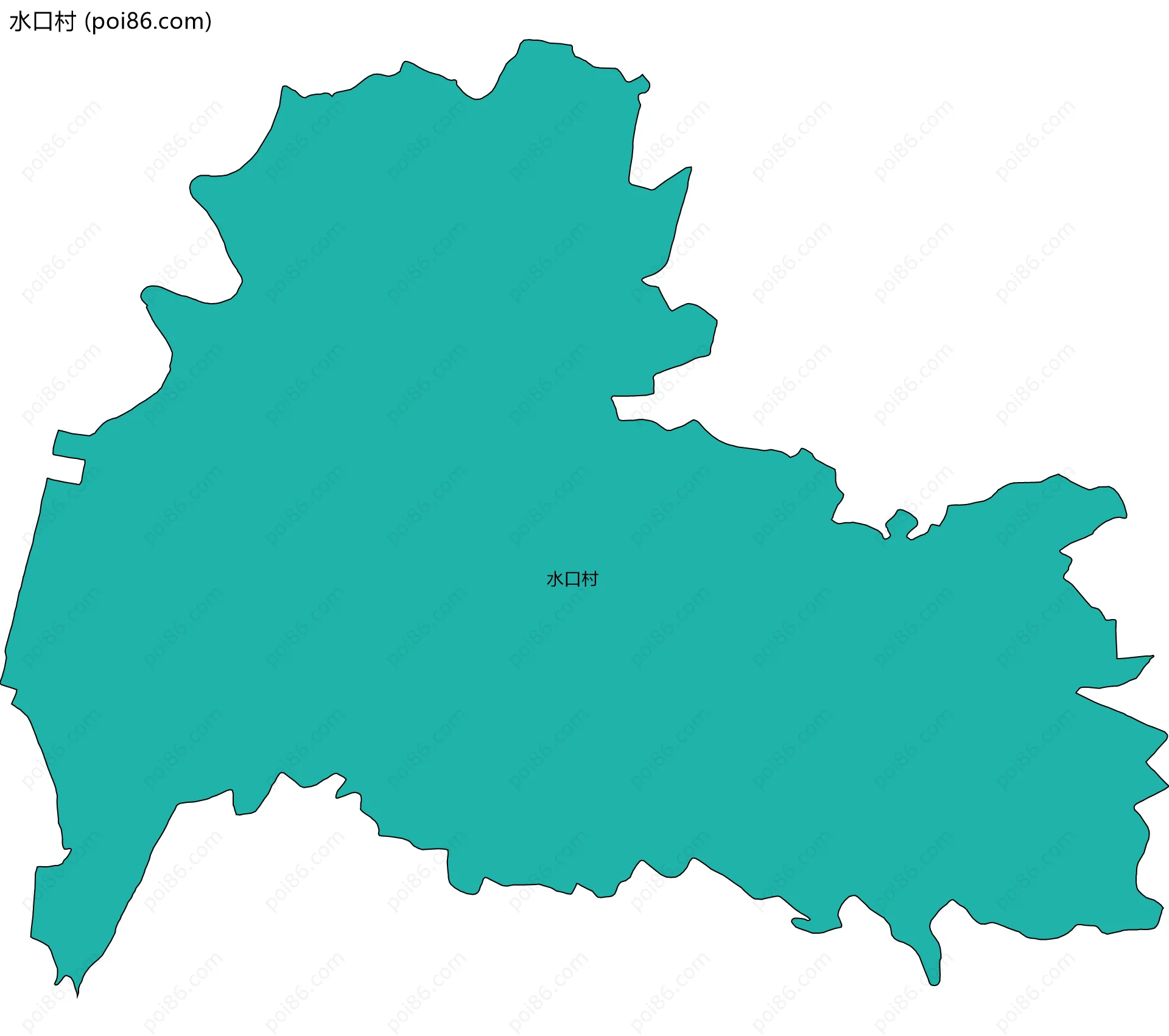 水口村边界地图