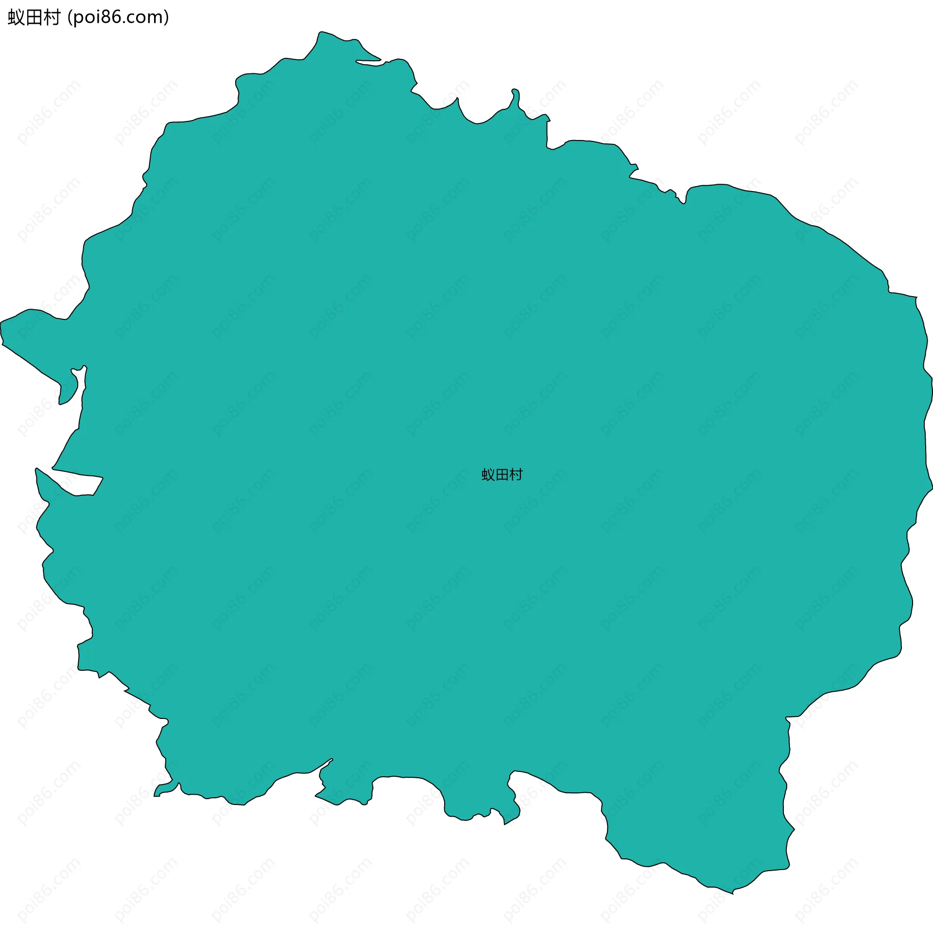 蚁田村边界地图