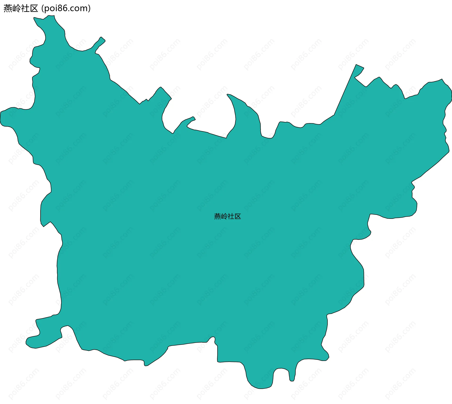 燕岭社区边界地图