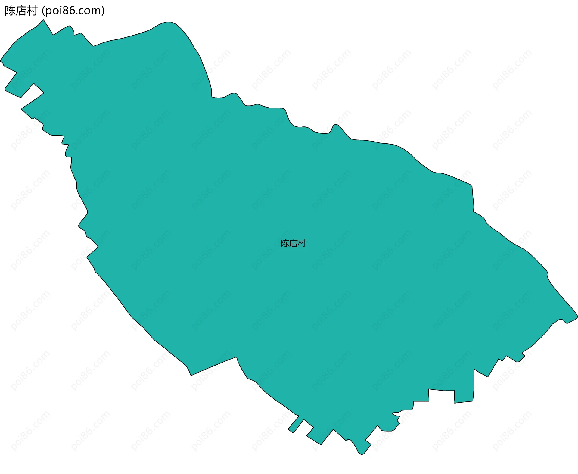 陈店村边界地图