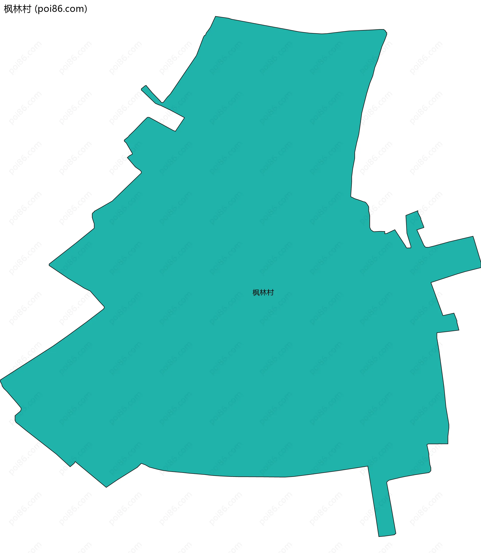 枫林村边界地图