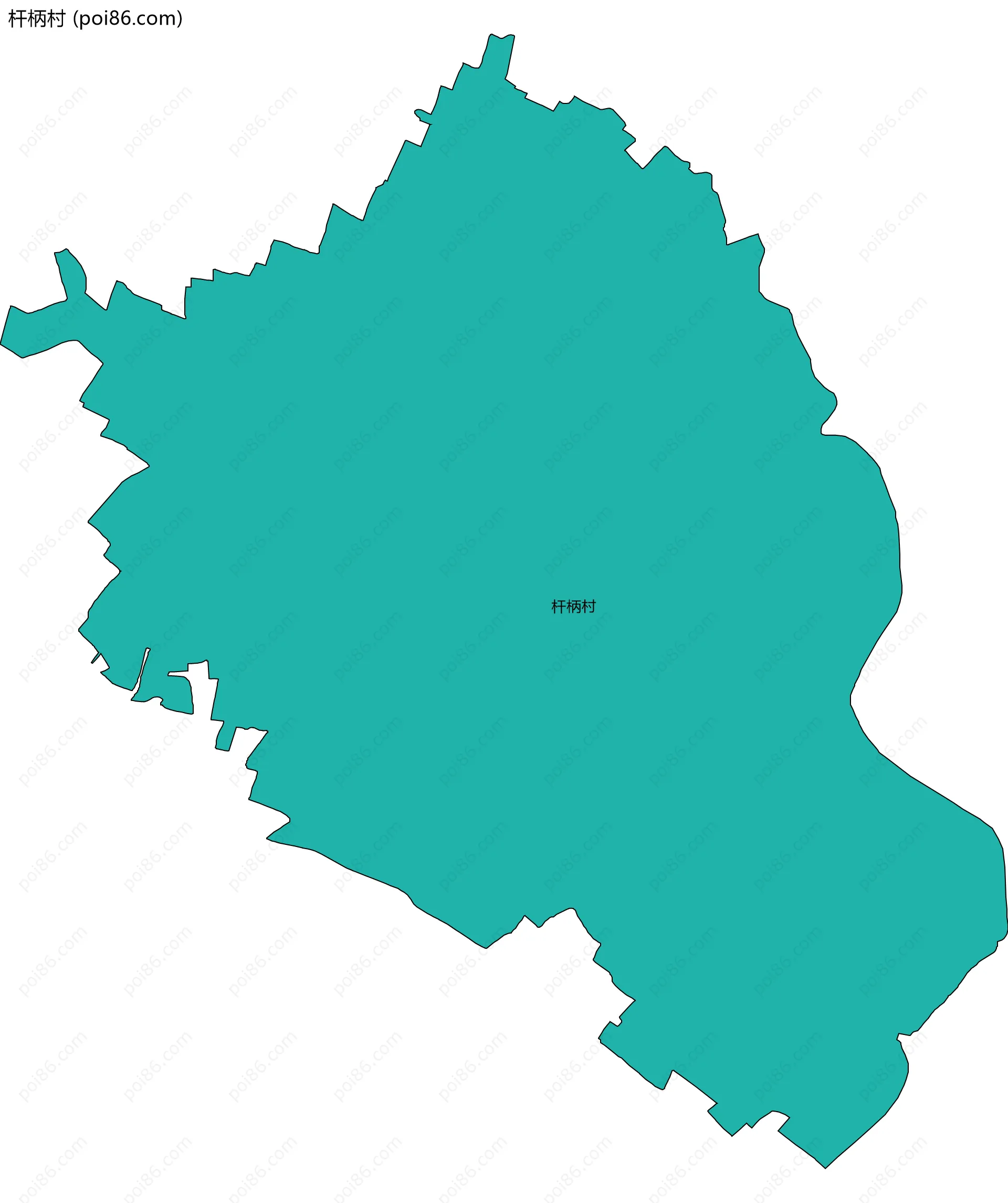 杆柄村边界地图