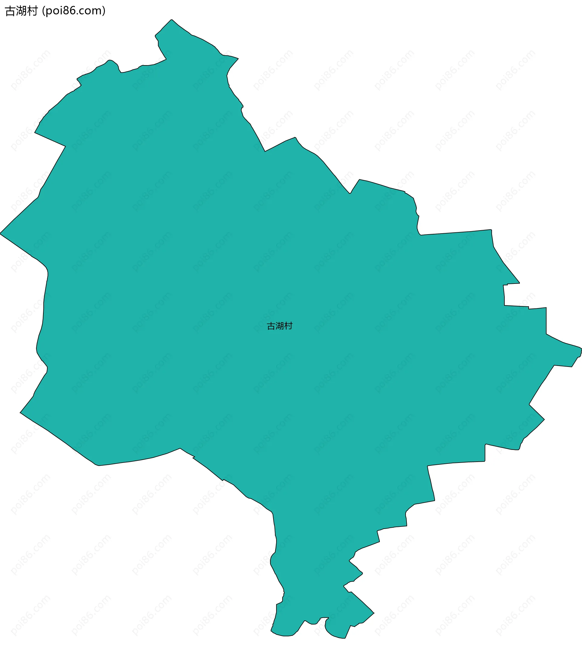 古湖村边界地图