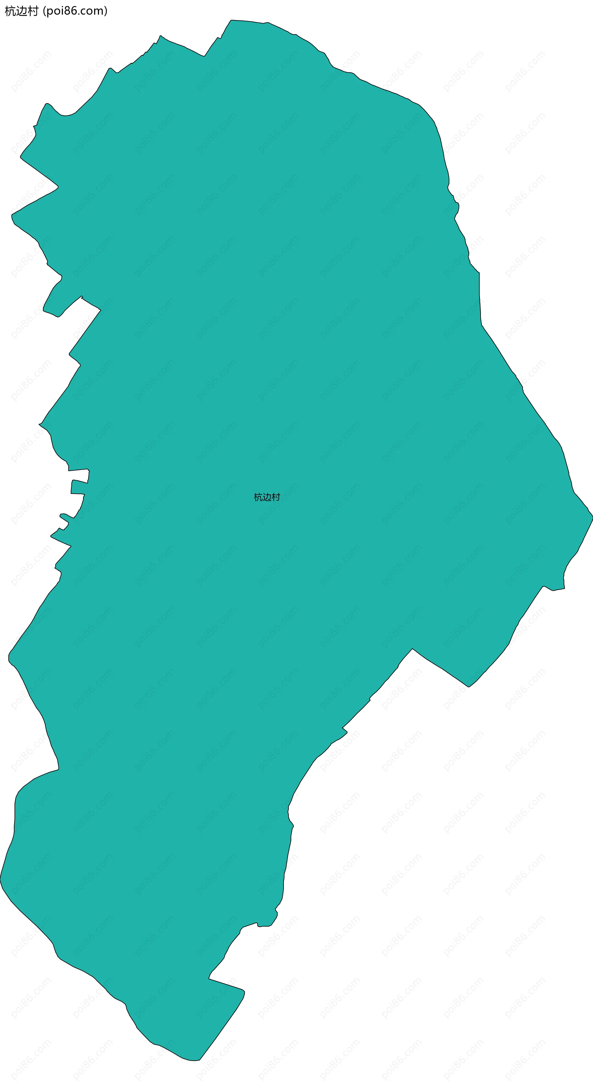 杭边村边界地图