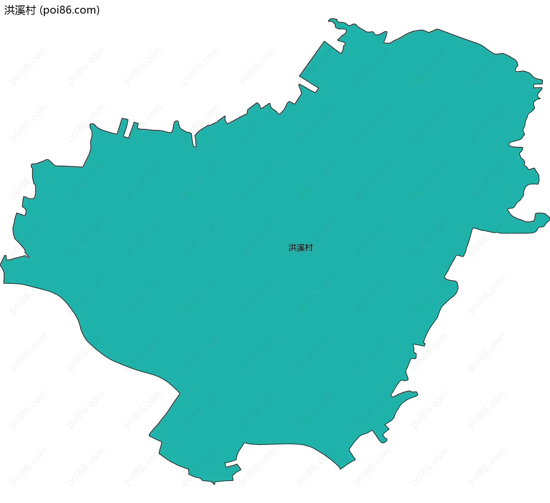 洪溪村边界地图