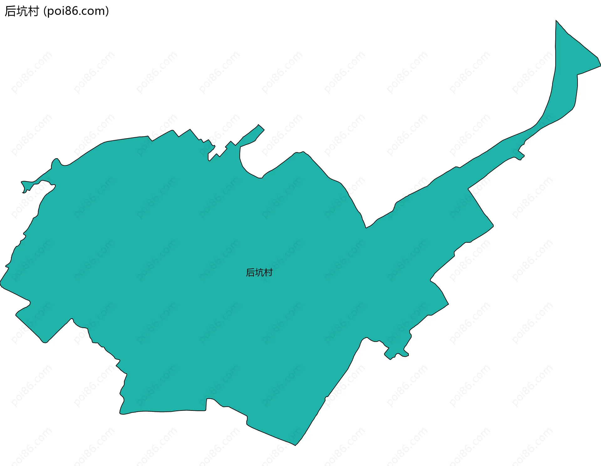 后坑村边界地图