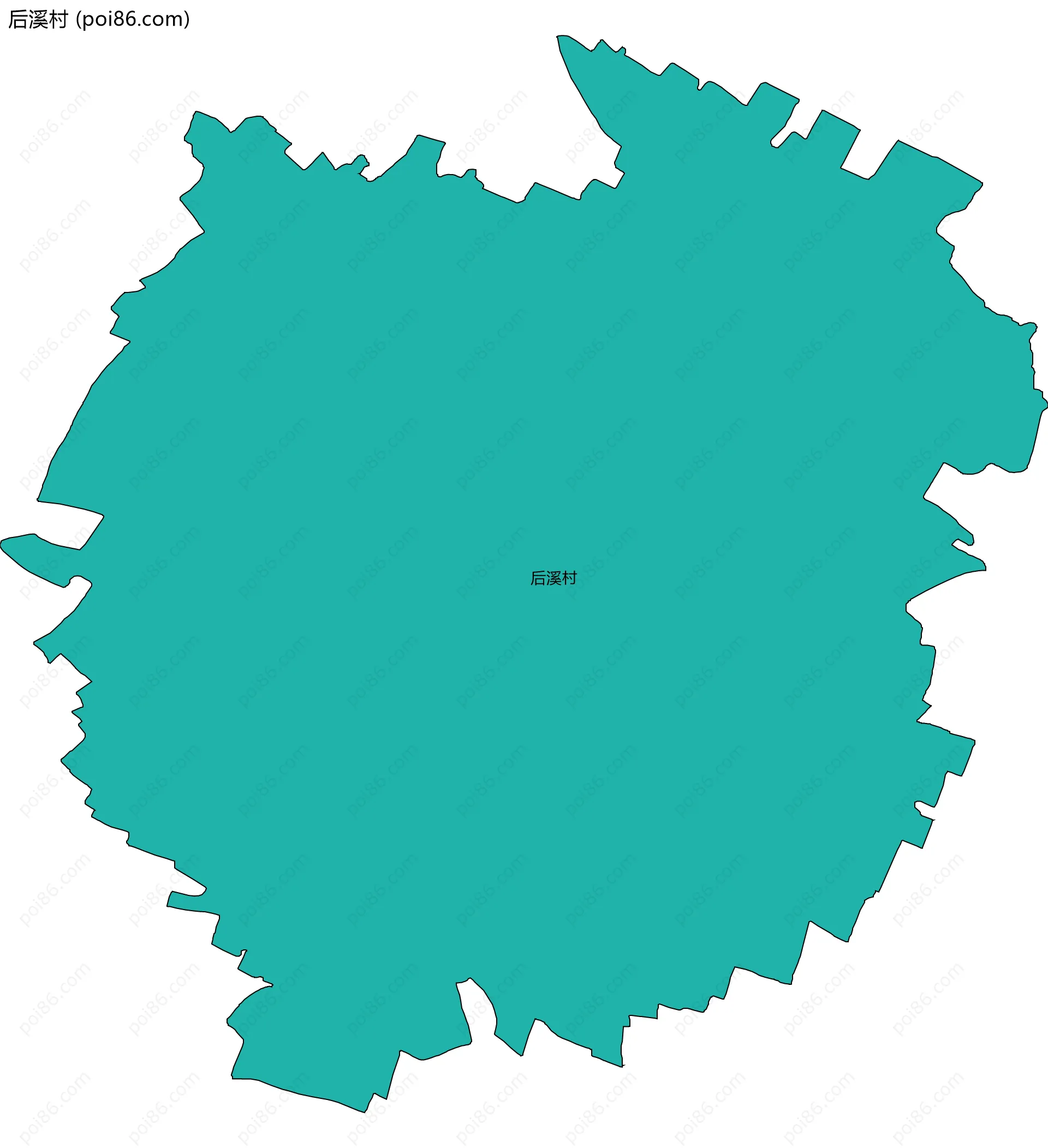 后溪村边界地图