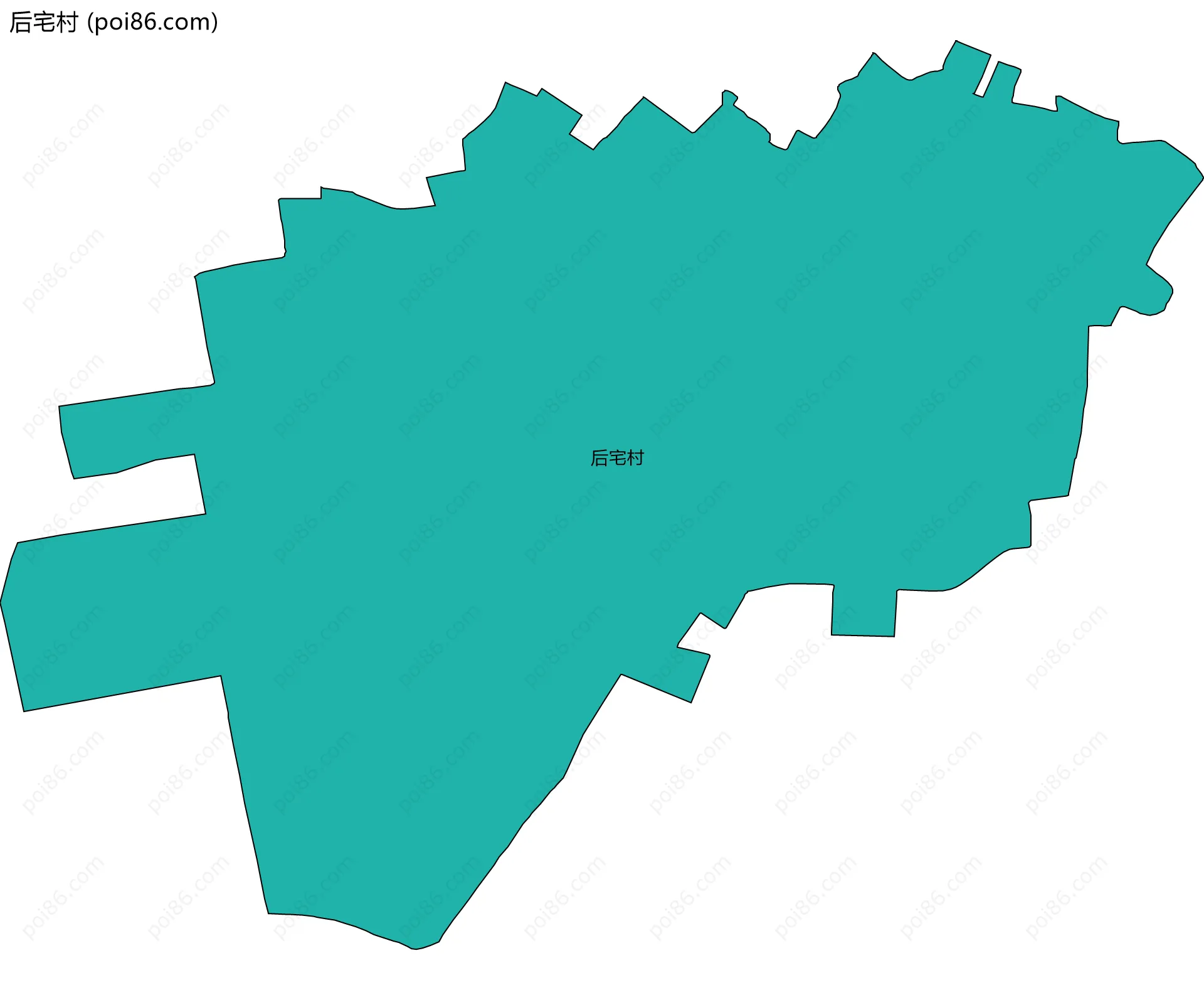 后宅村边界地图
