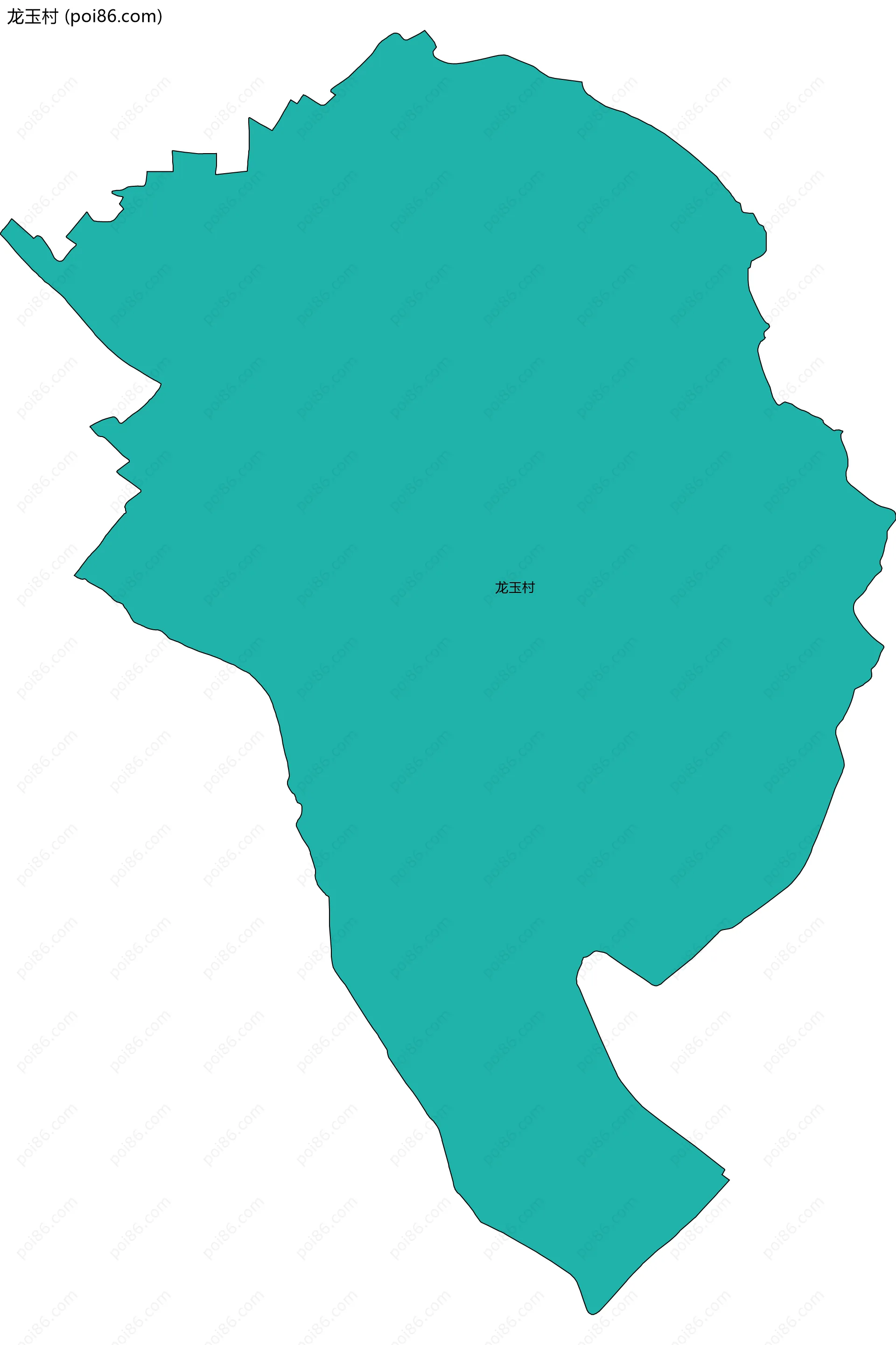 龙玉村边界地图