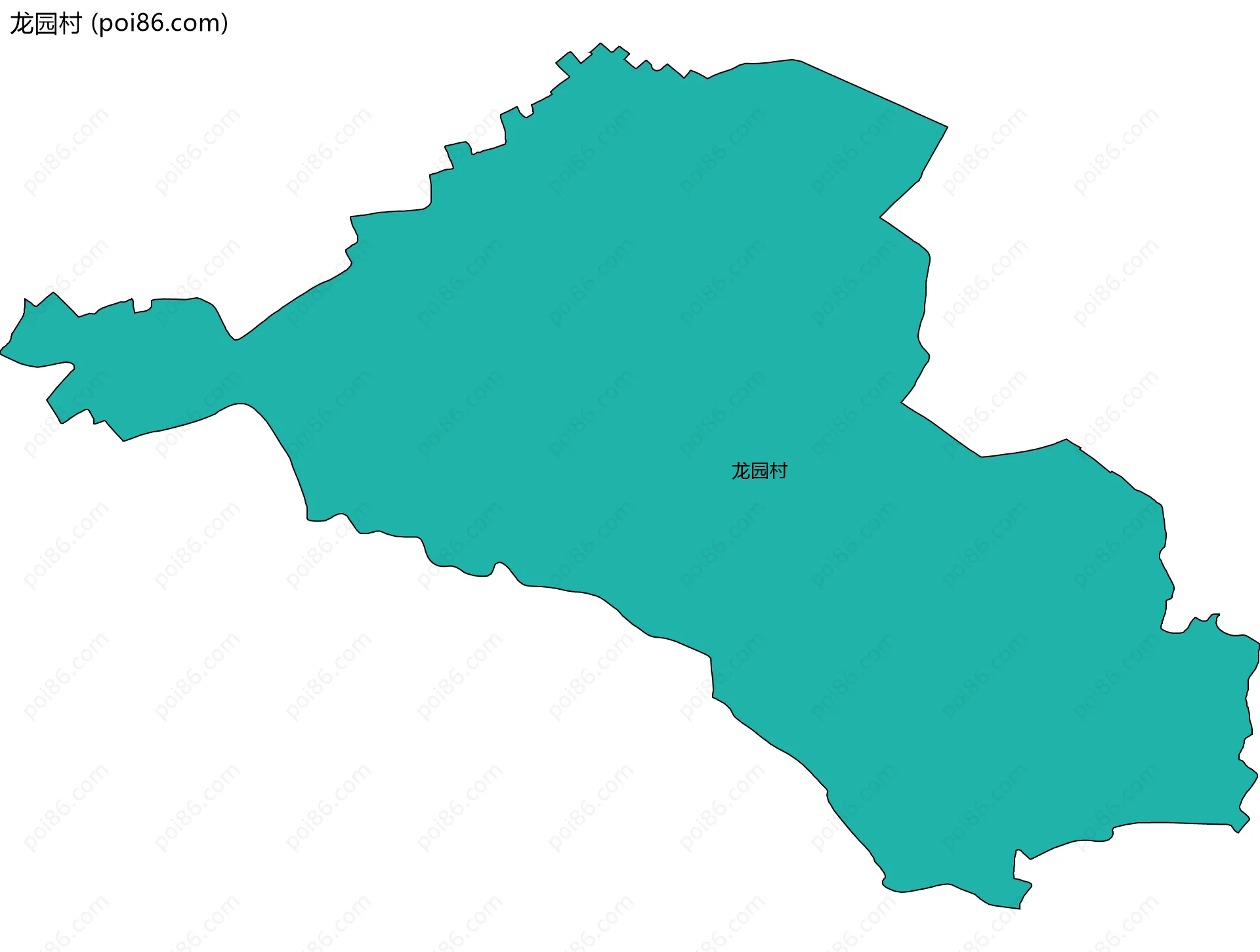 龙园村边界地图