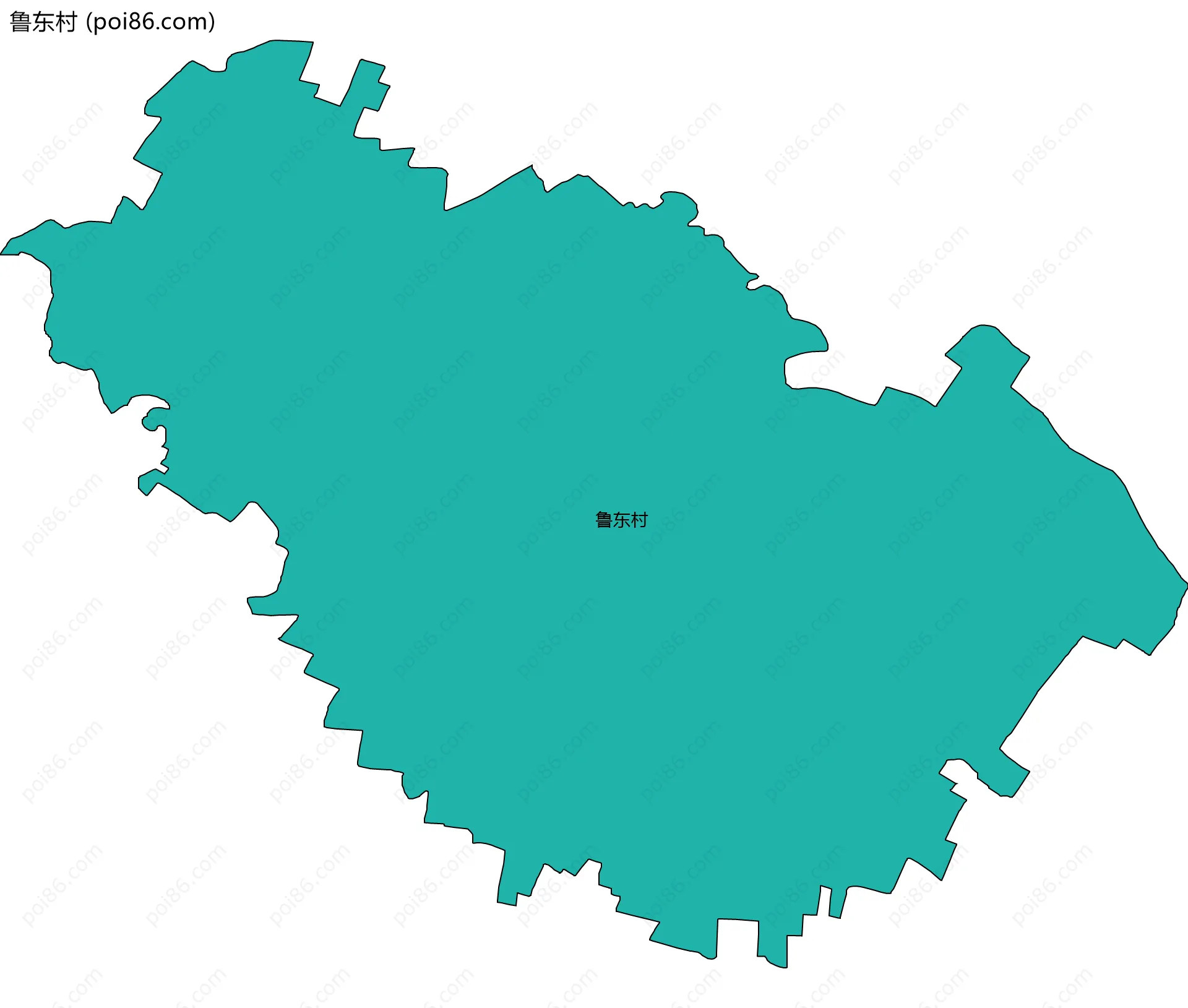 鲁东村边界地图