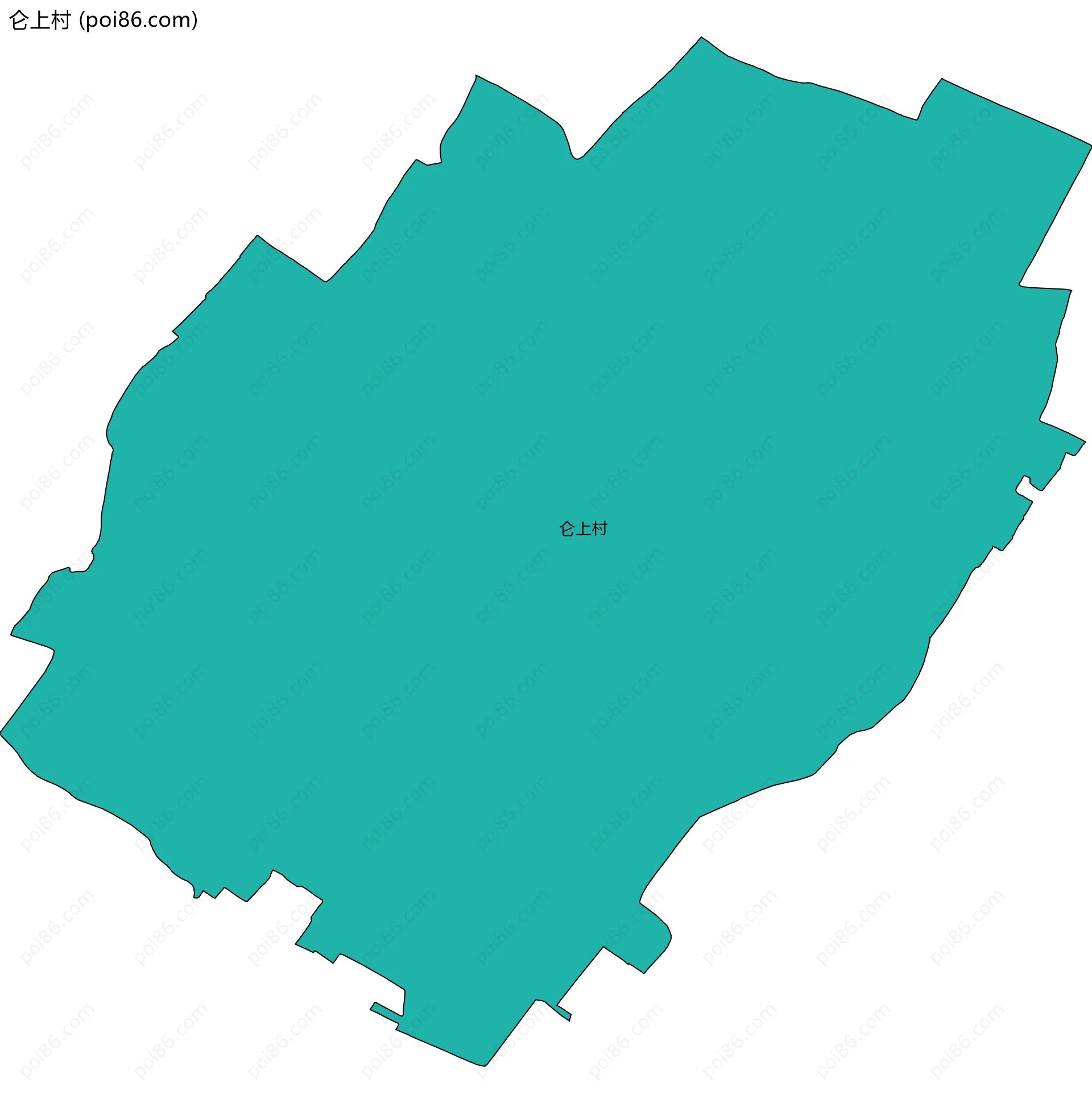 仑上村边界地图