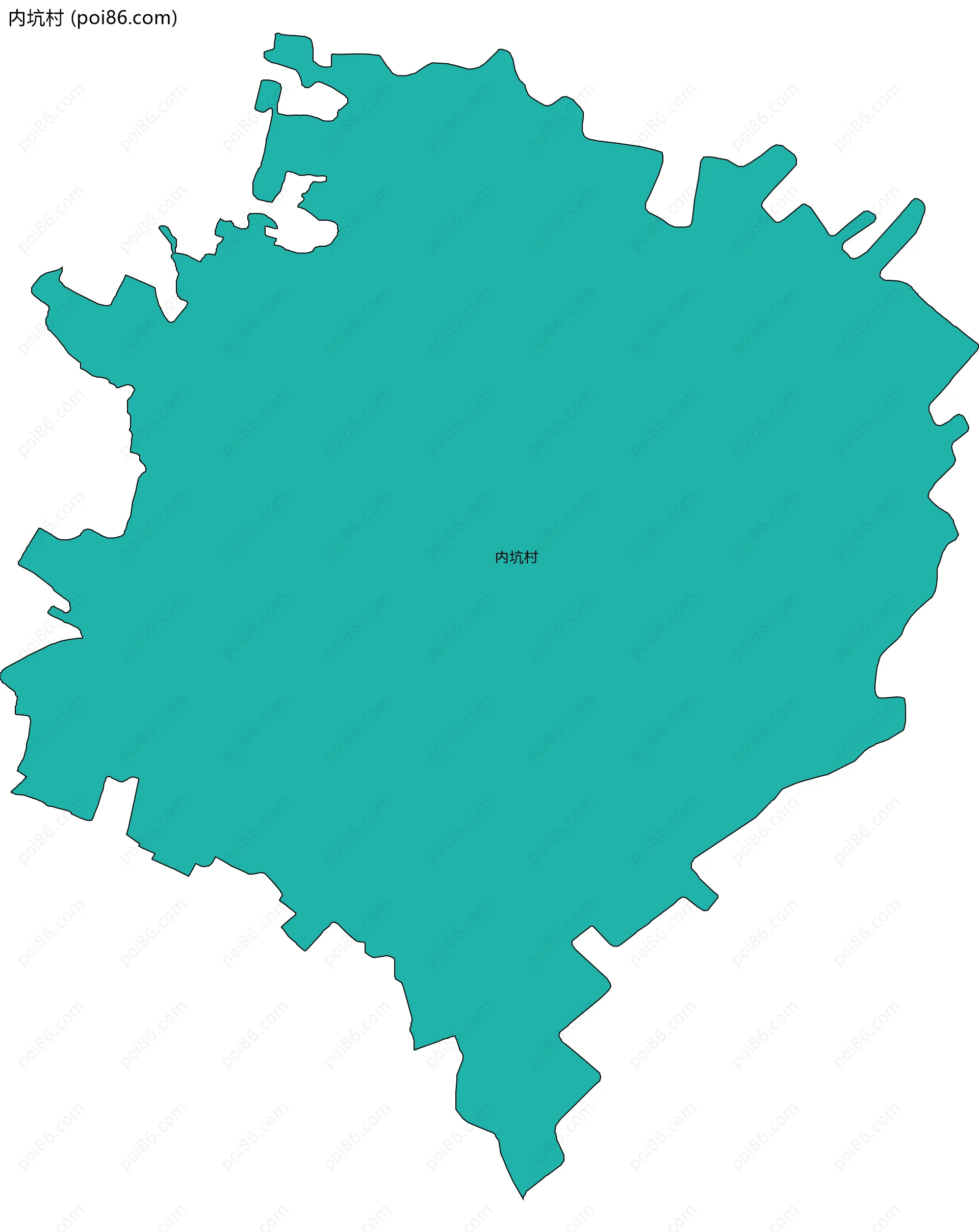 内坑村边界地图