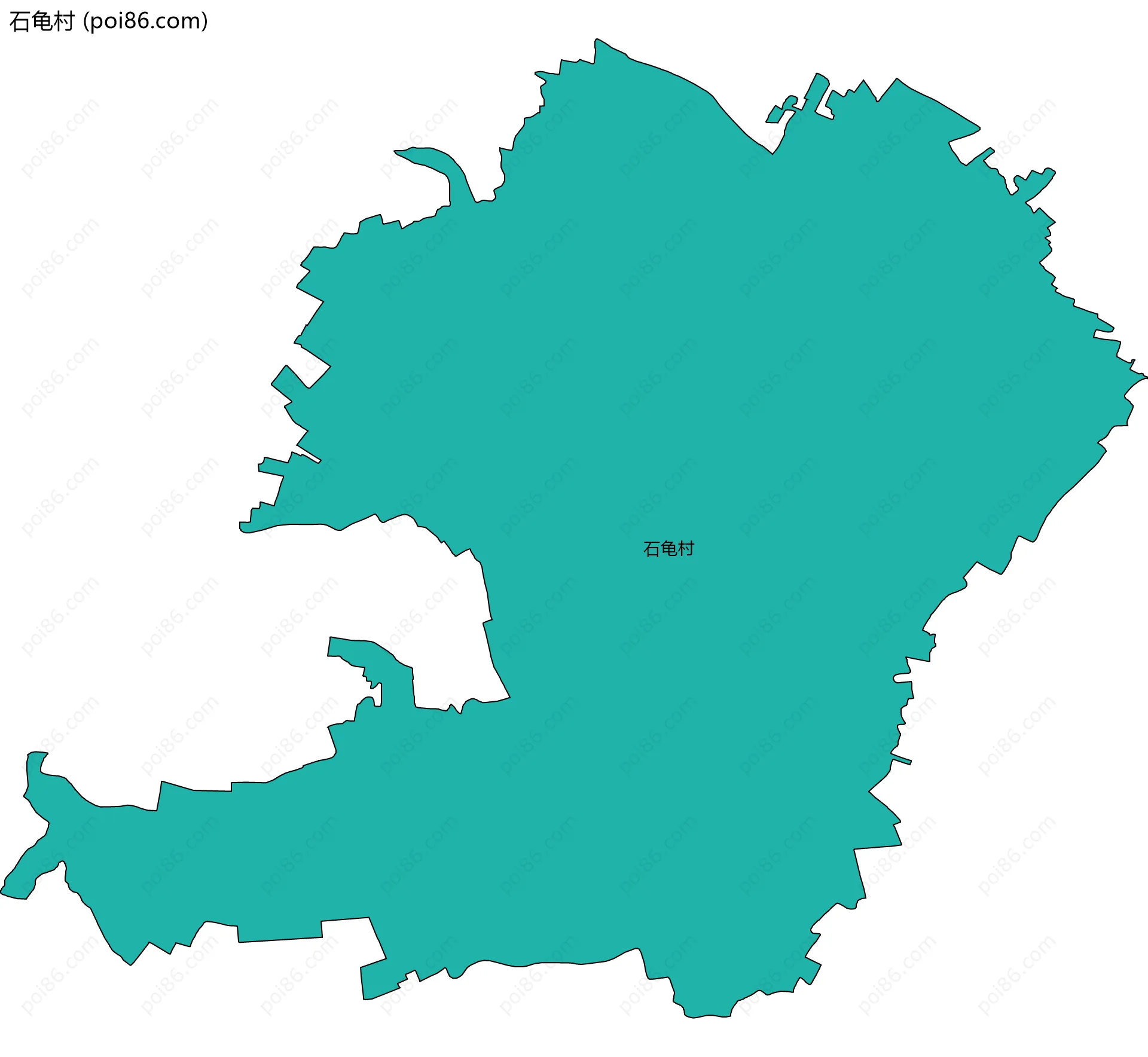 石龟村边界地图