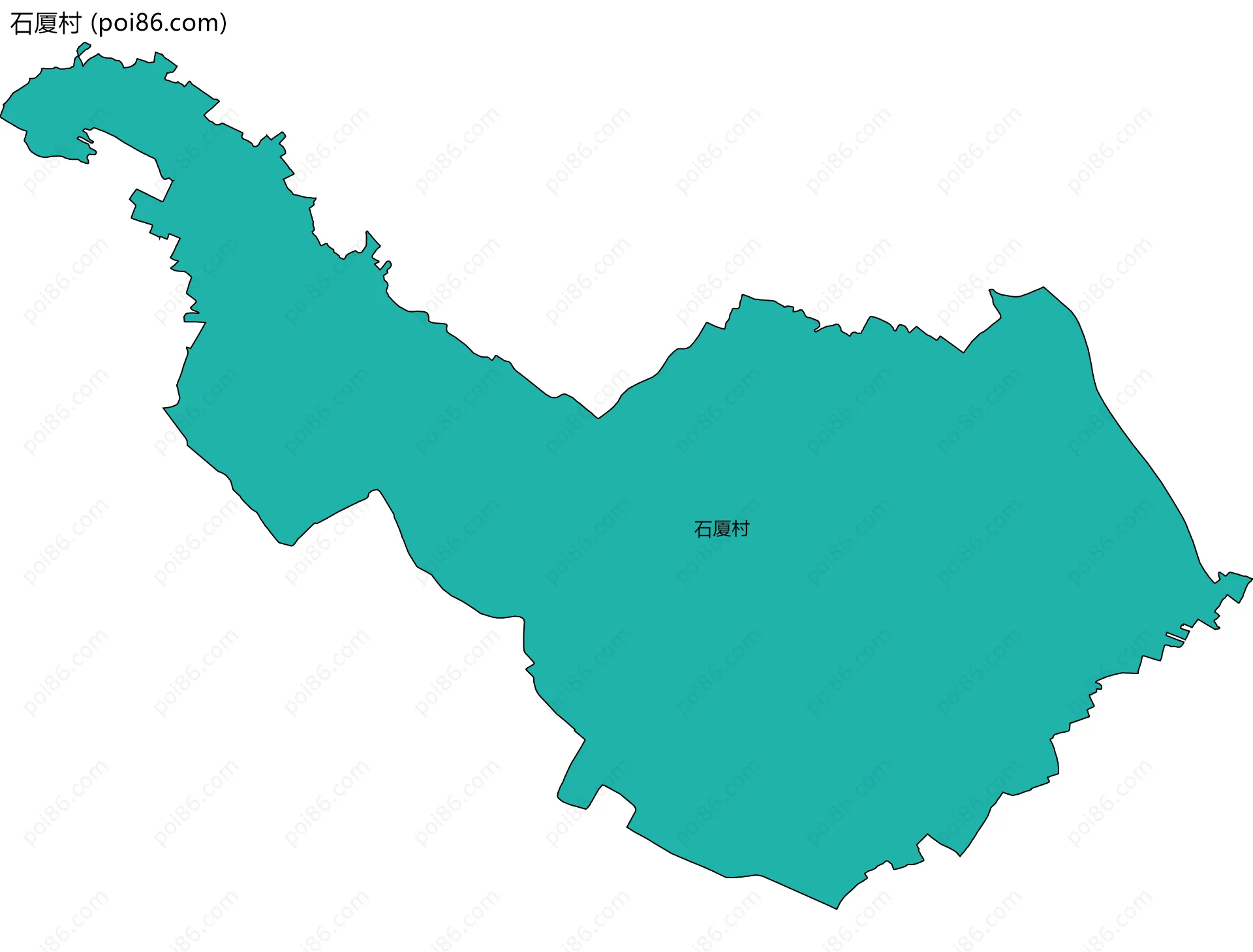 石厦村边界地图