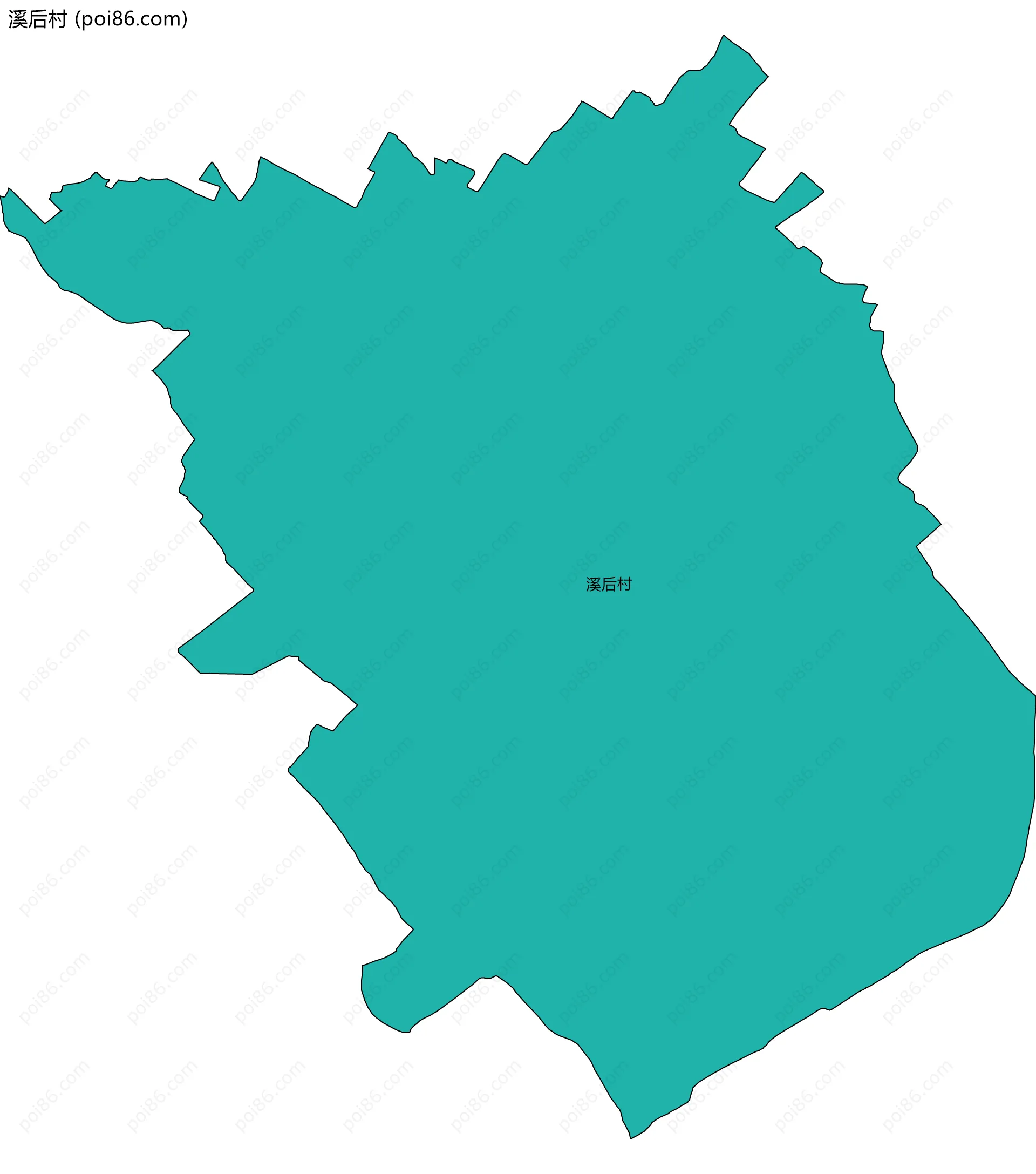 溪后村边界地图
