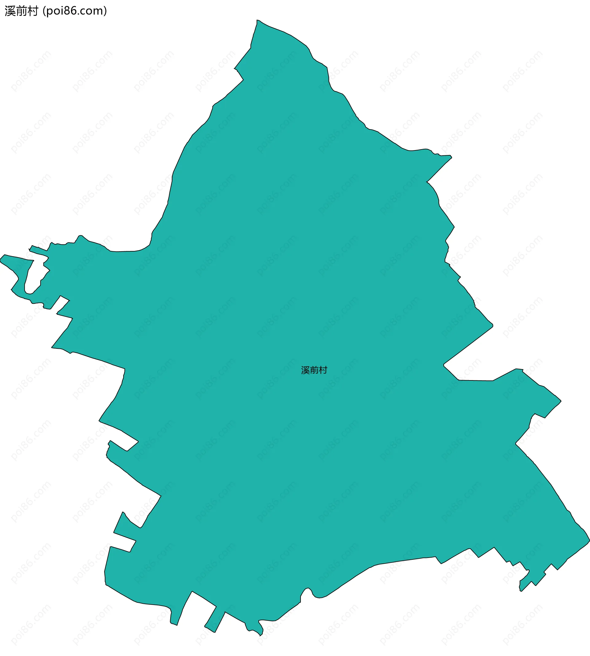 溪前村边界地图