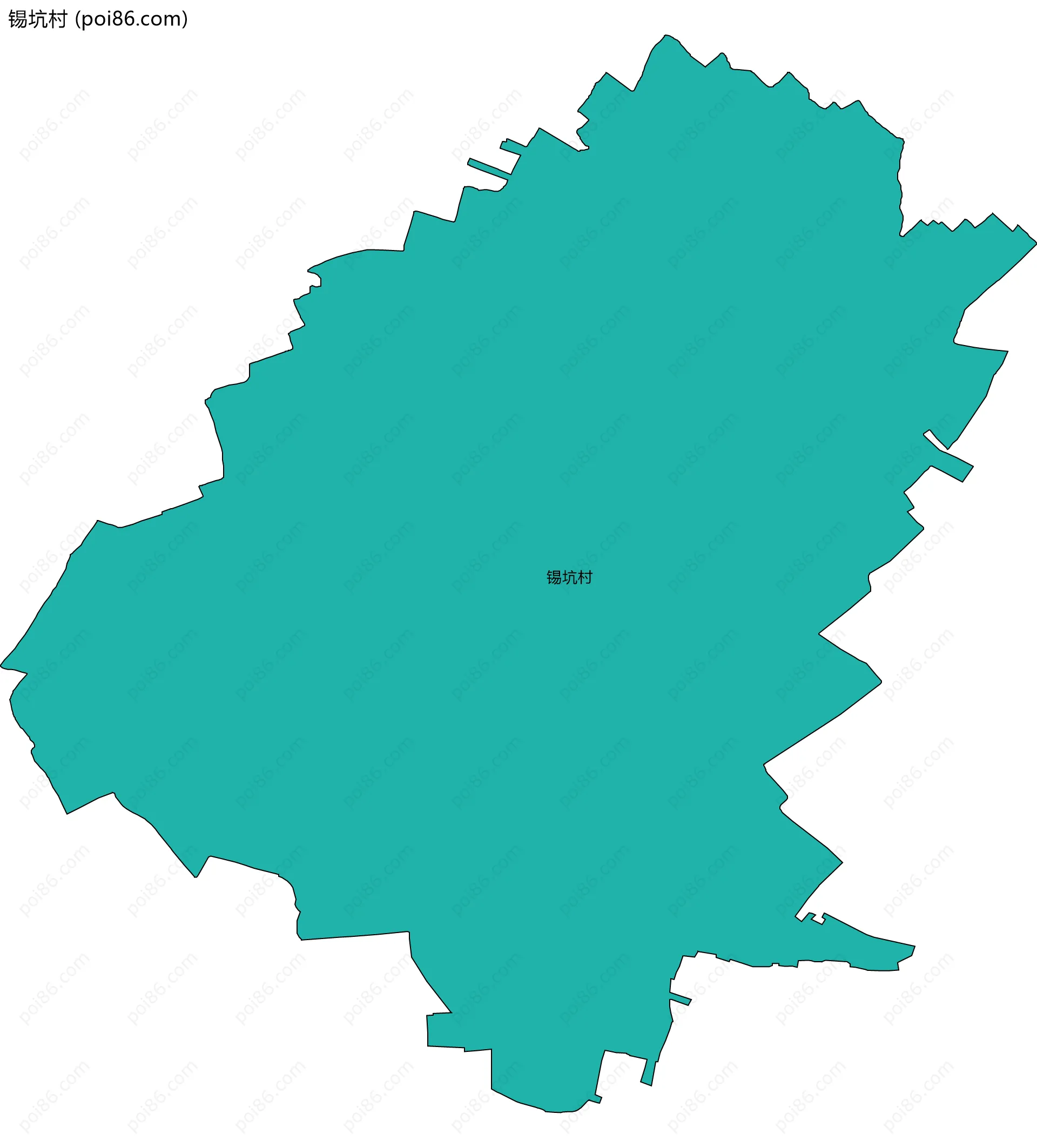 锡坑村边界地图