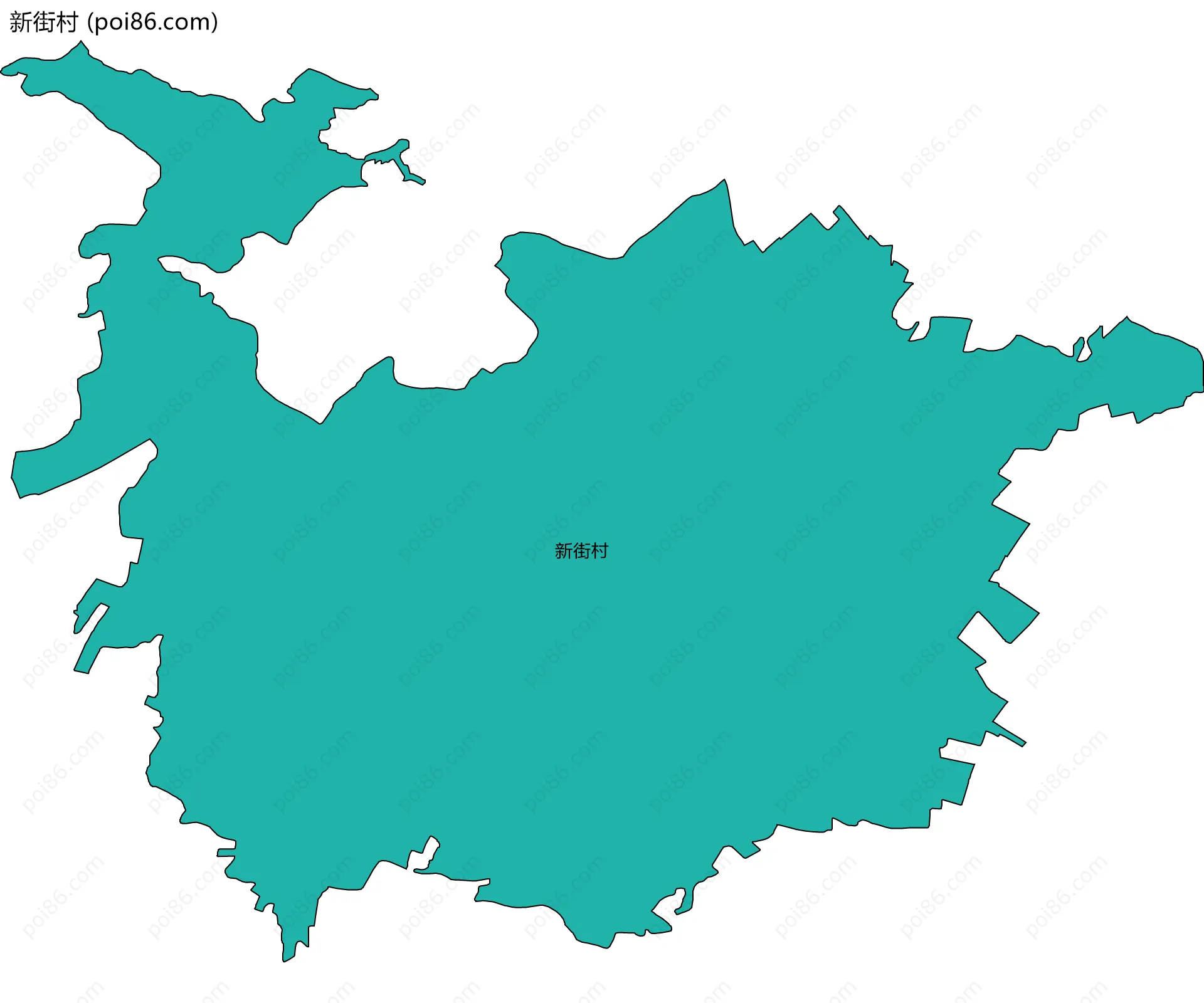 新街村边界地图
