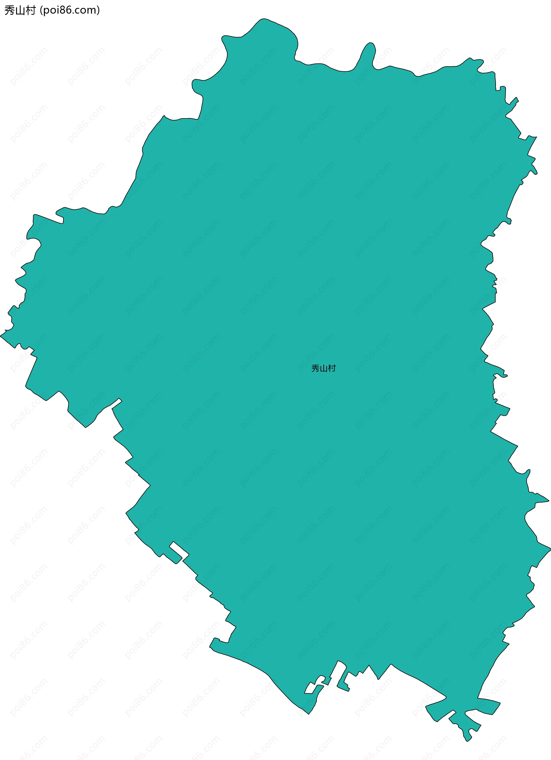 秀山村边界地图