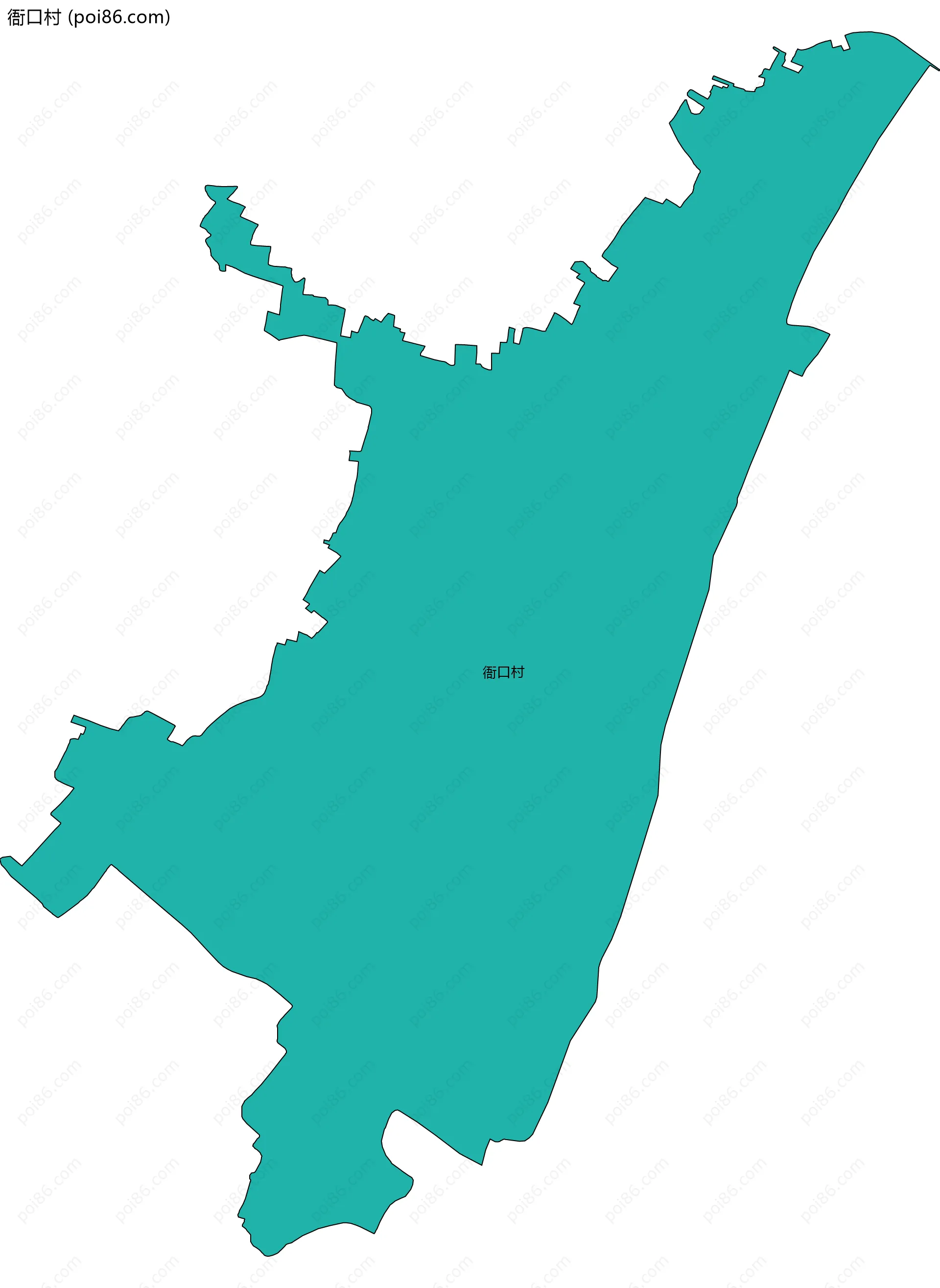 衙口村边界地图