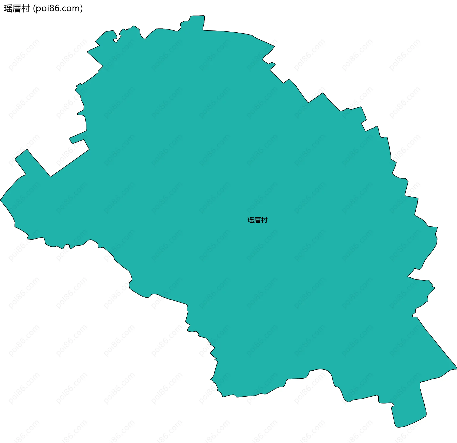 瑶厝村边界地图