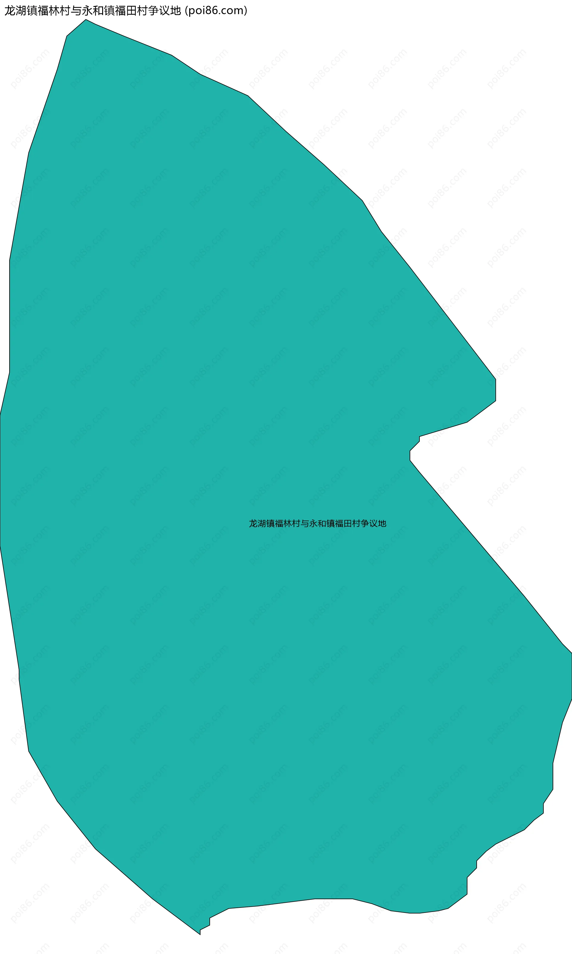 龙湖镇福林村与永和镇福田村争议地边界地图