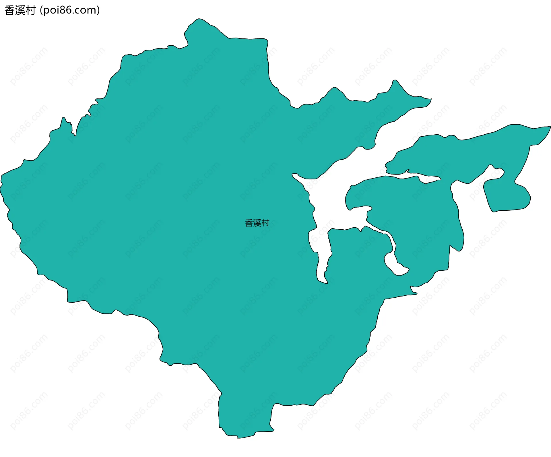 香溪村边界地图