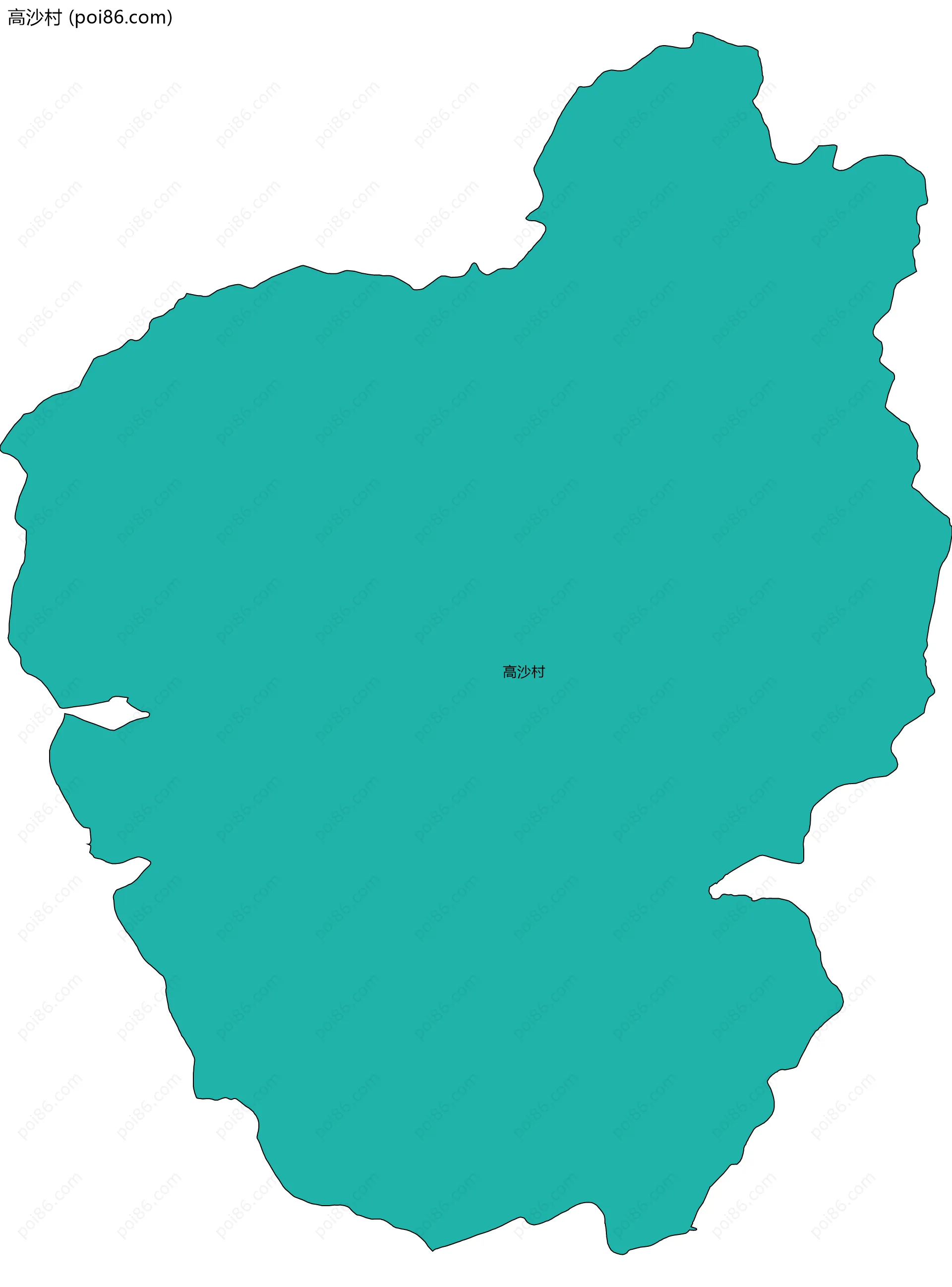 高沙村边界地图