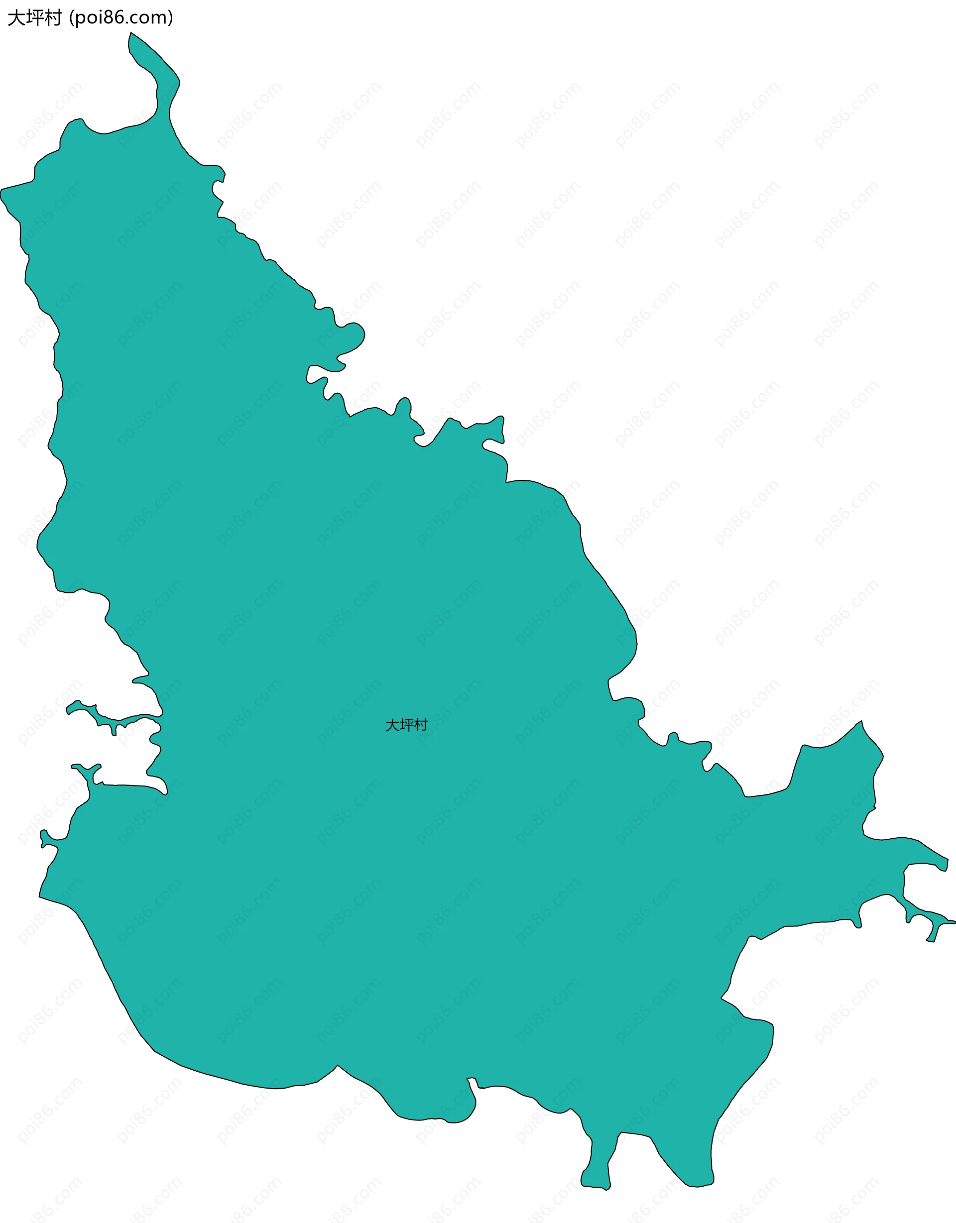 大坪村边界地图