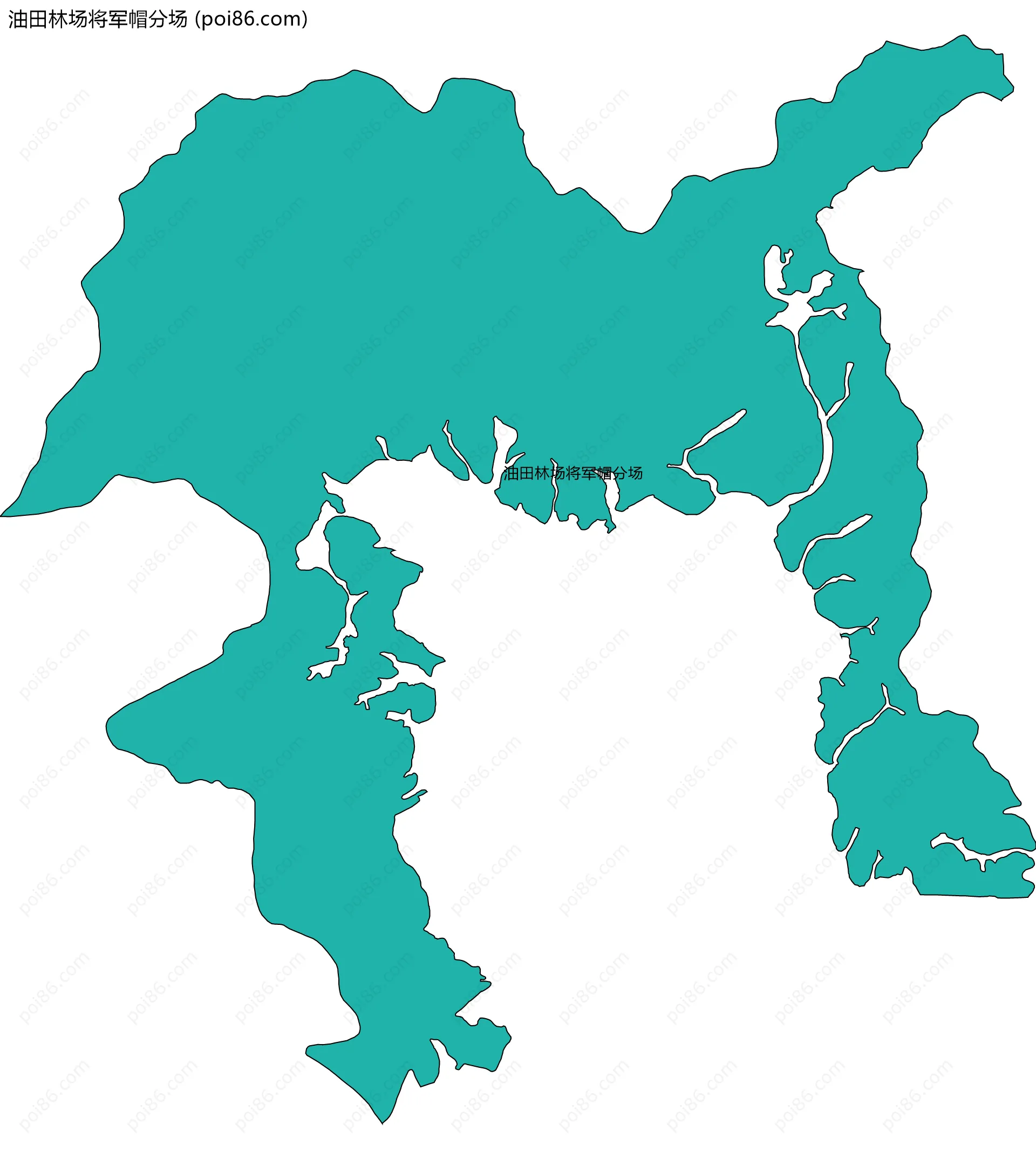 油田林场将军帽分场边界地图