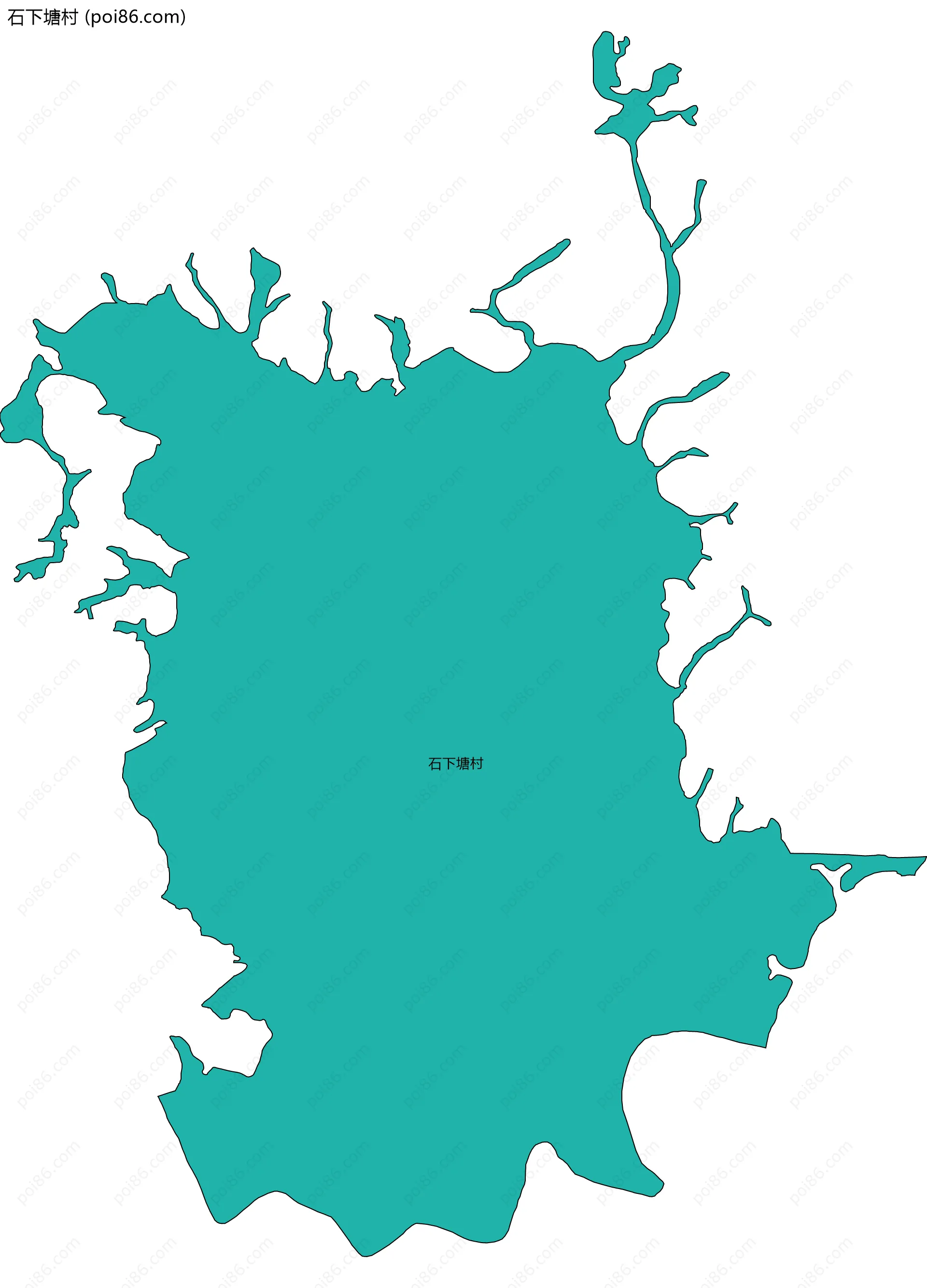 石下塘村边界地图