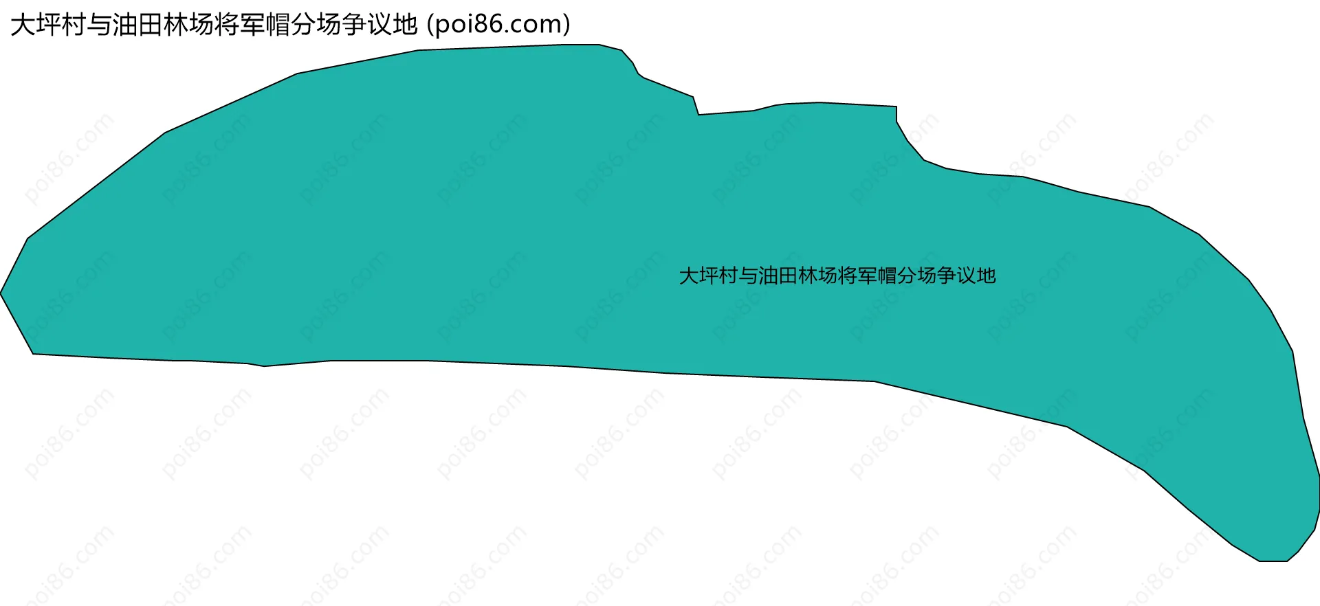 大坪村与油田林场将军帽分场争议地边界地图