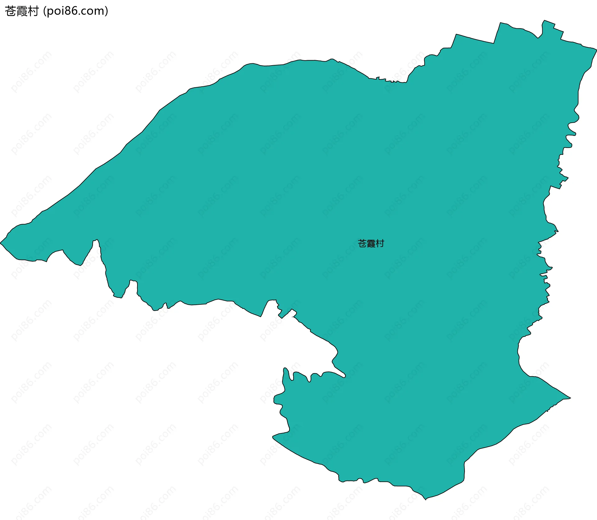 苍霞村边界地图