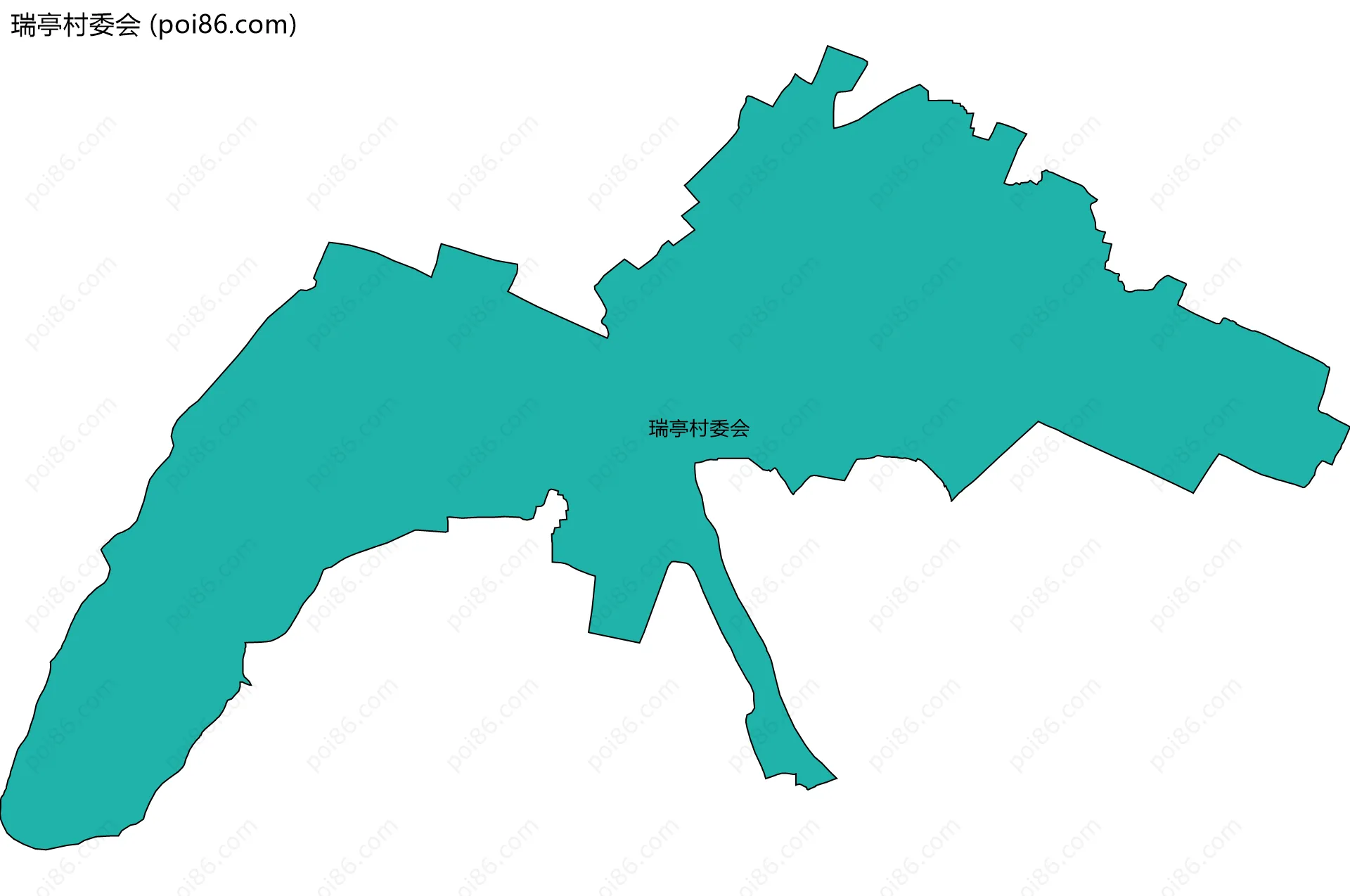 瑞亭村委会边界地图