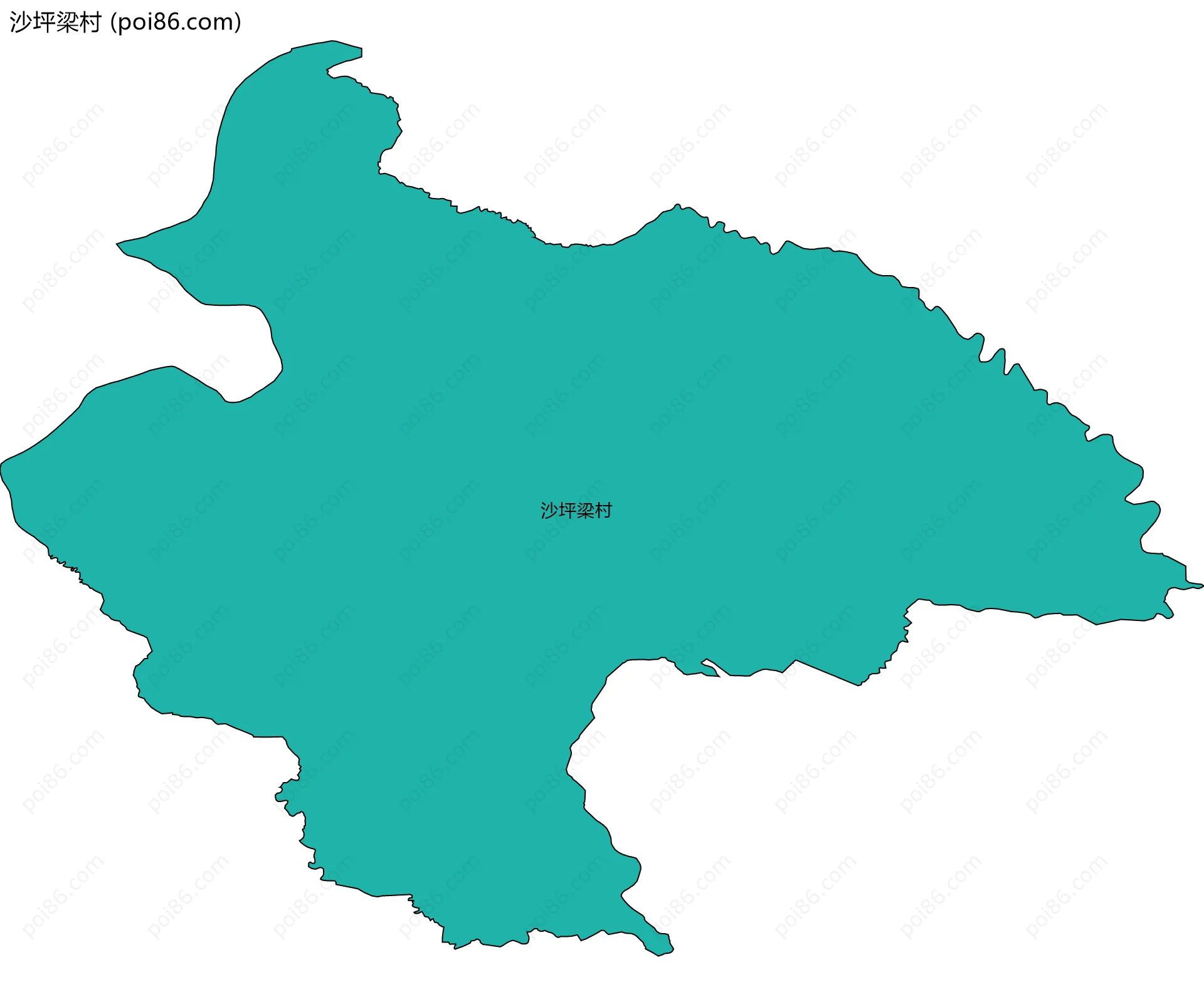 沙坪梁村边界地图