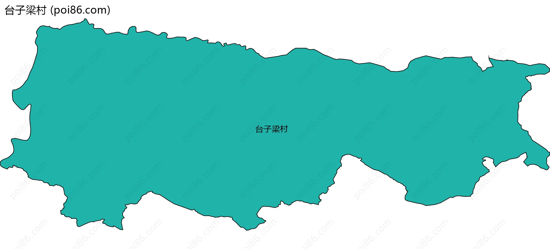台子梁村边界地图