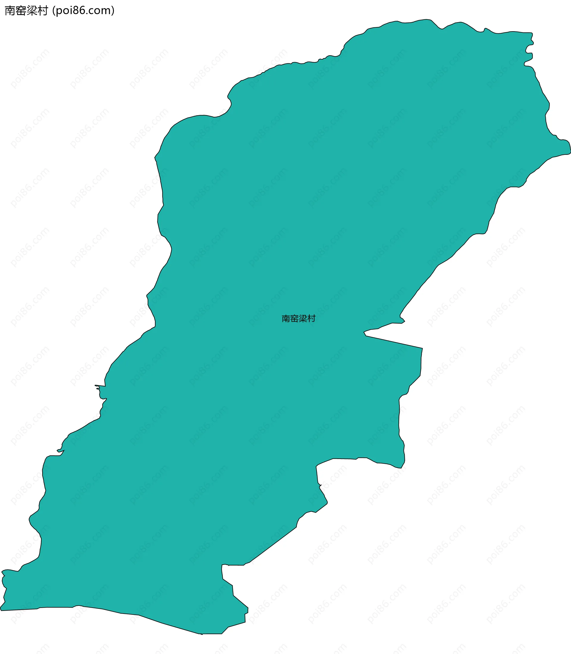 南窑梁村边界地图