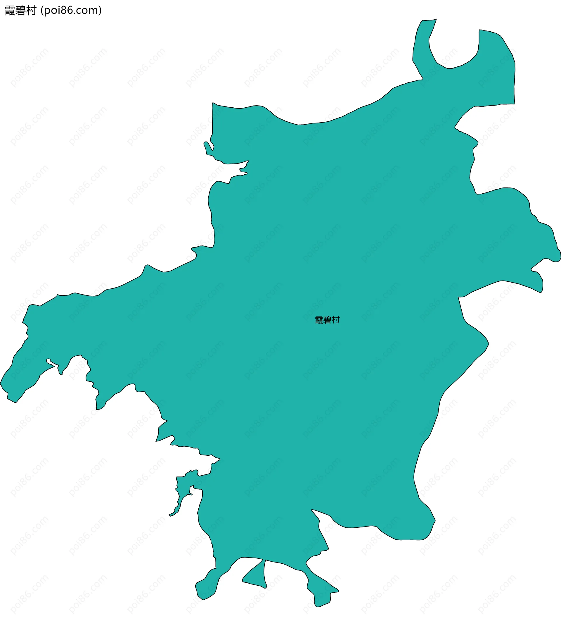 霞碧村边界地图