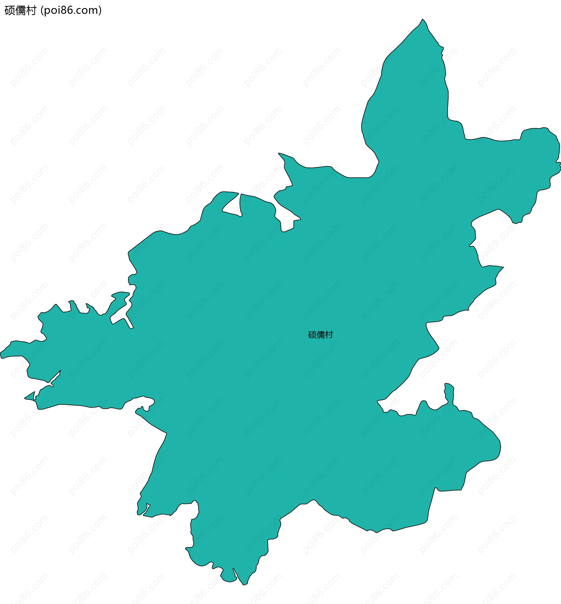 硕儒村边界地图