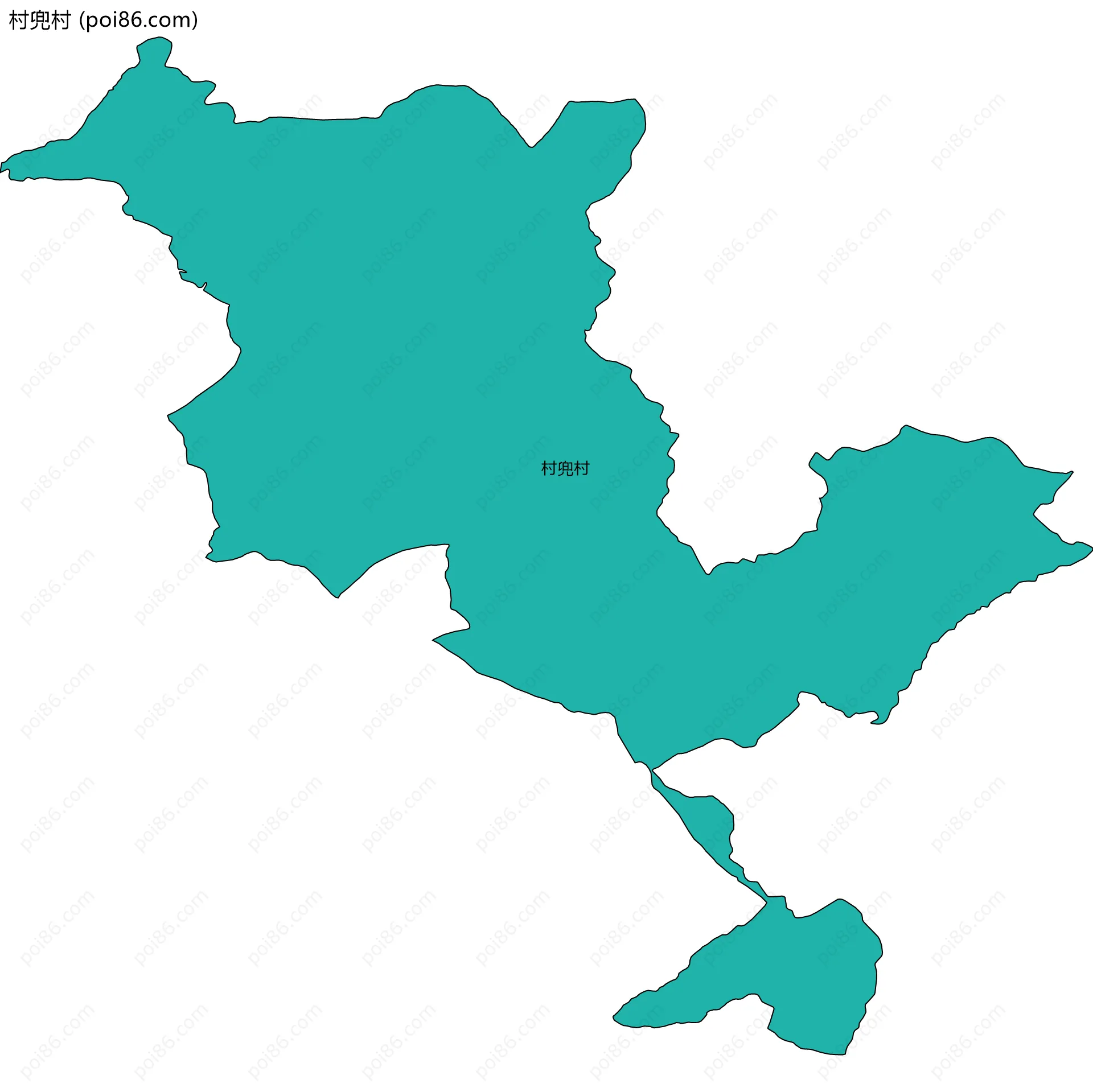 村兜村边界地图