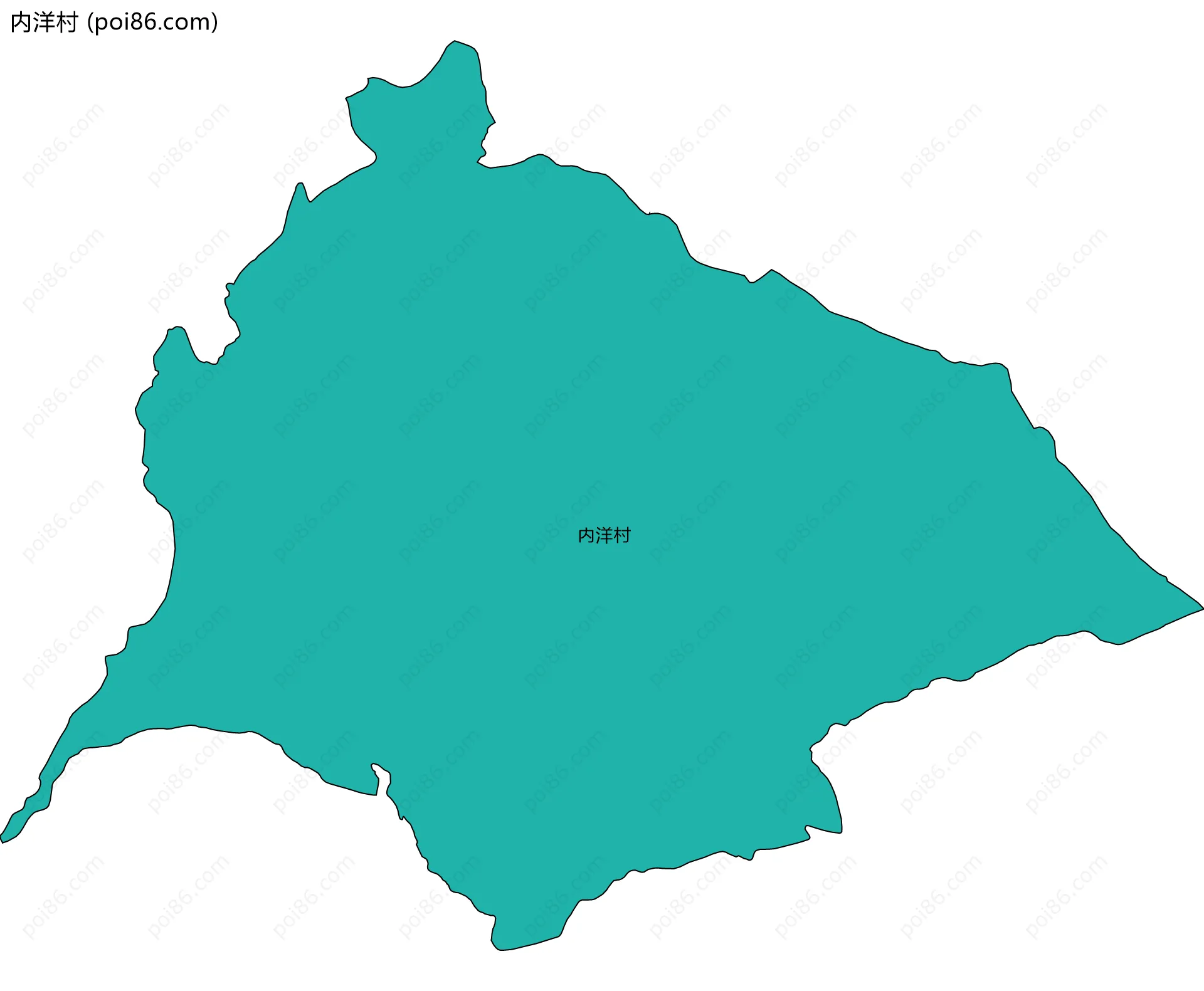 内洋村边界地图