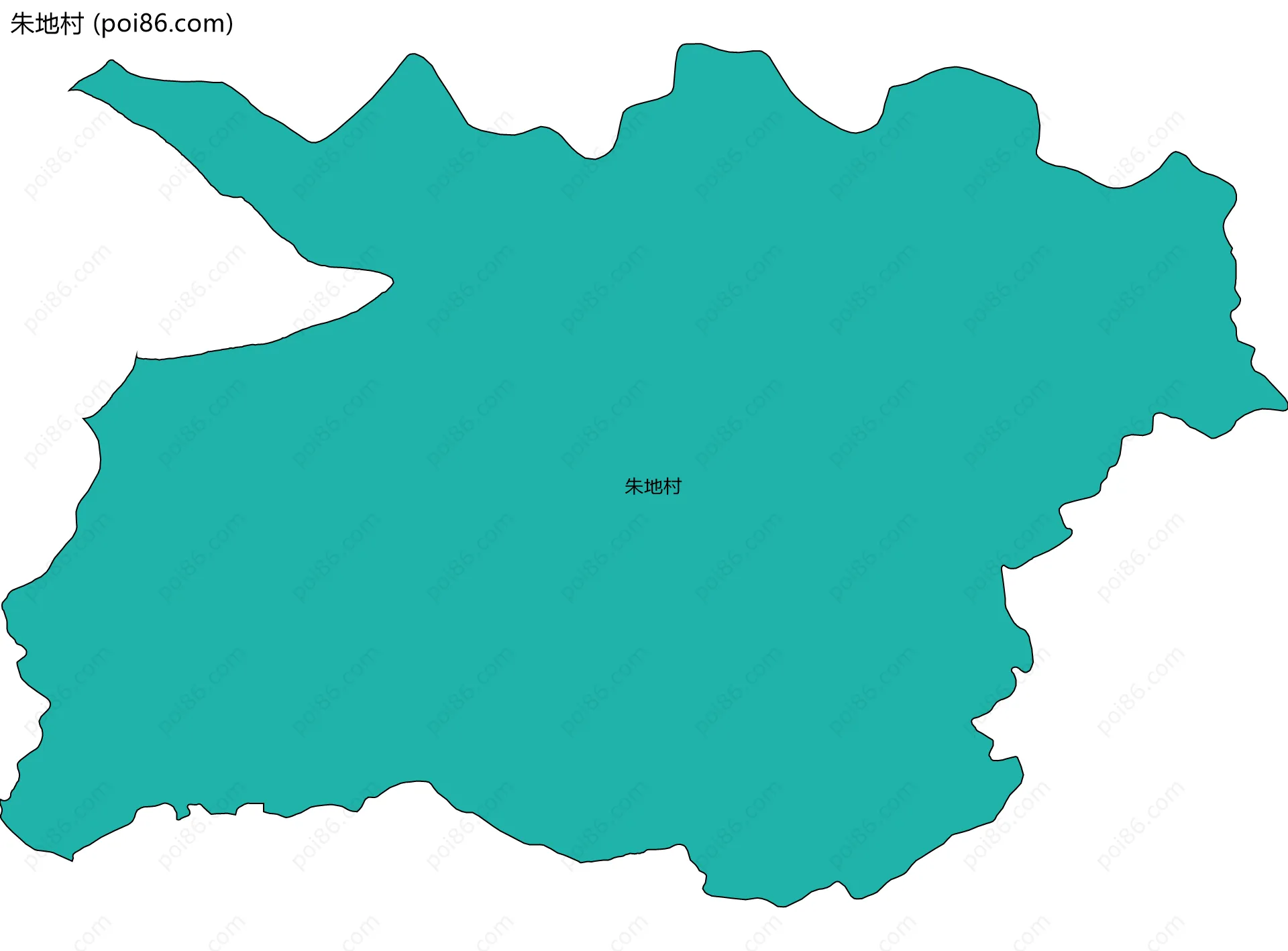 朱地村边界地图
